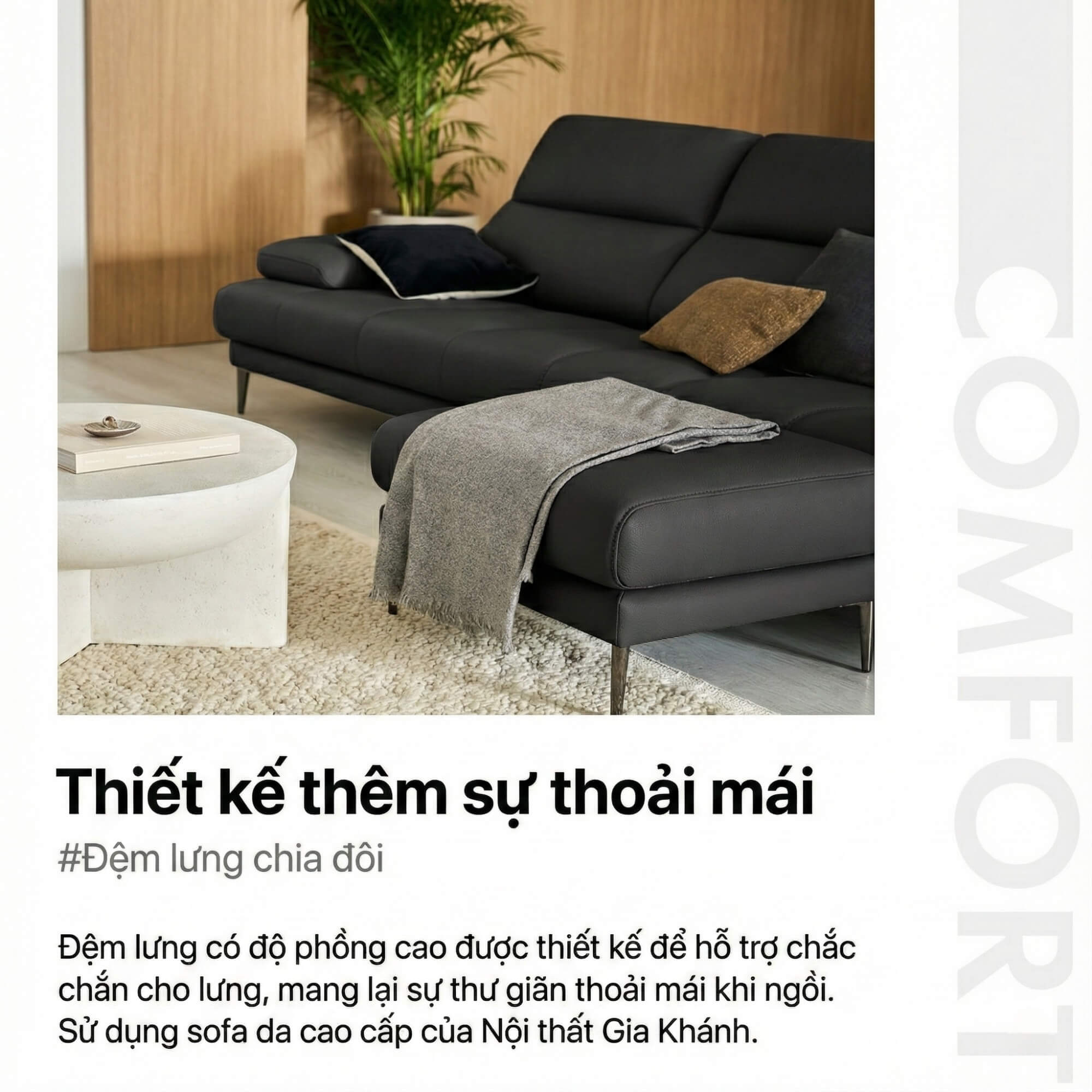 Sofa LULLABY - Sofa Băng Hiện Đại Thiết Kế Tay Bệt Nghỉ Ngơi 