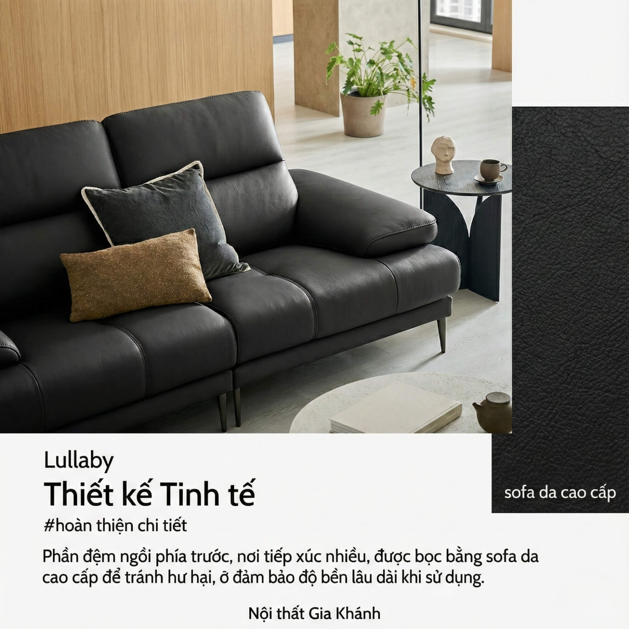 Sofa LULLABY - Sofa Băng Hiện Đại Thiết Kế Tay Bệt Nghỉ Ngơi 