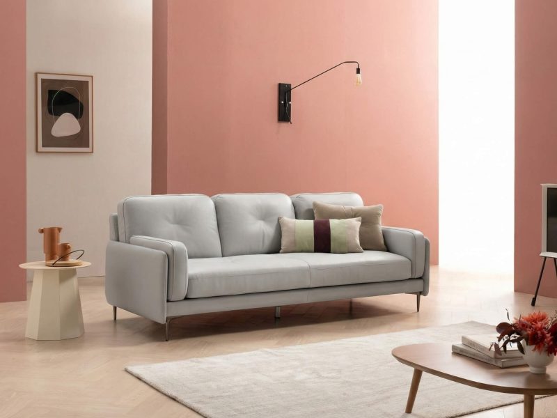 Sofa LUMI - Sofa Da Hiện Đại Thiết Kế Thanh Mảnh Cho Phòng Khách Tinh Tế