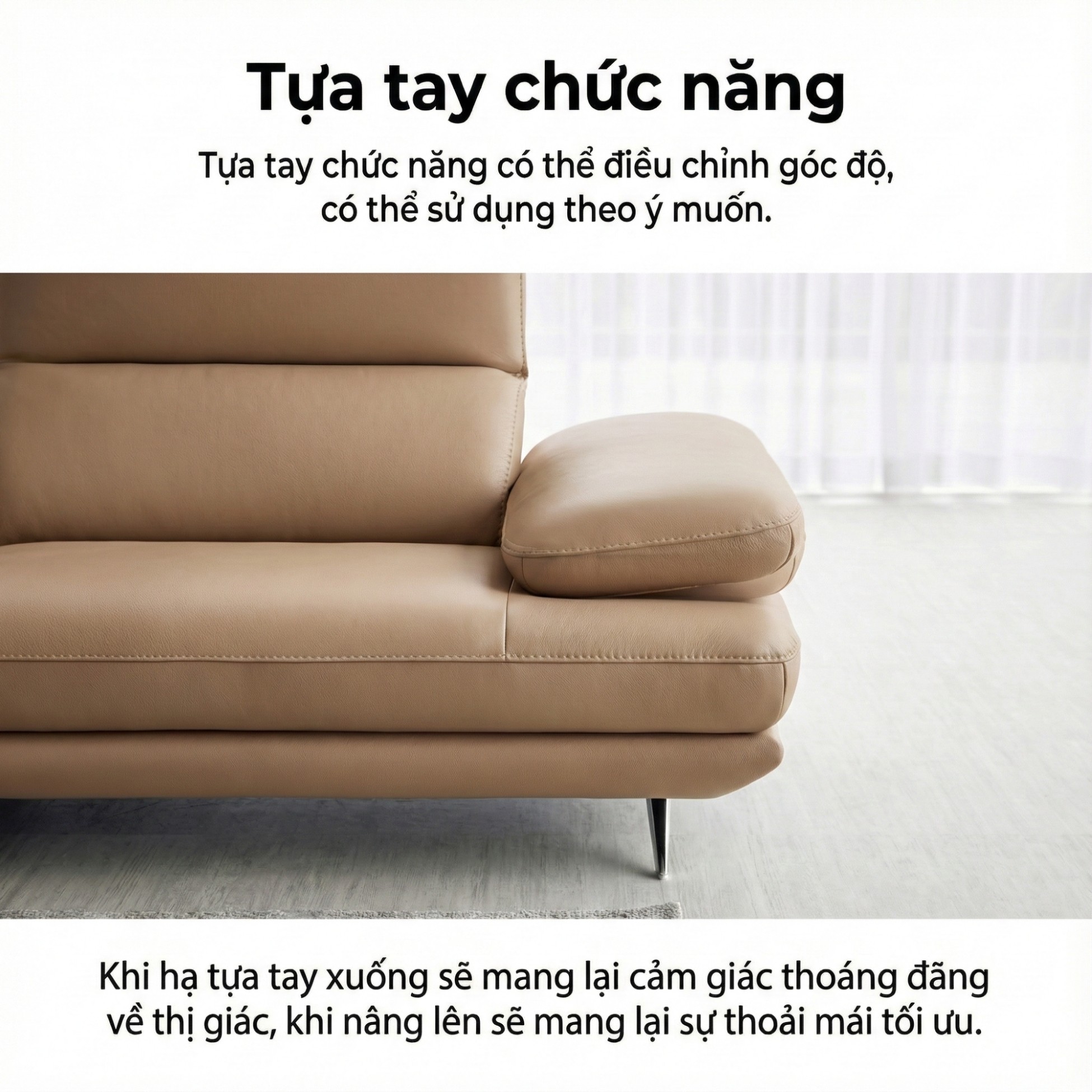 Sofa LUXREST – Sofa Da Dáng Văng Nghỉ Ngơi Êm Ái Cho Không Gian Sống Hiện Đại