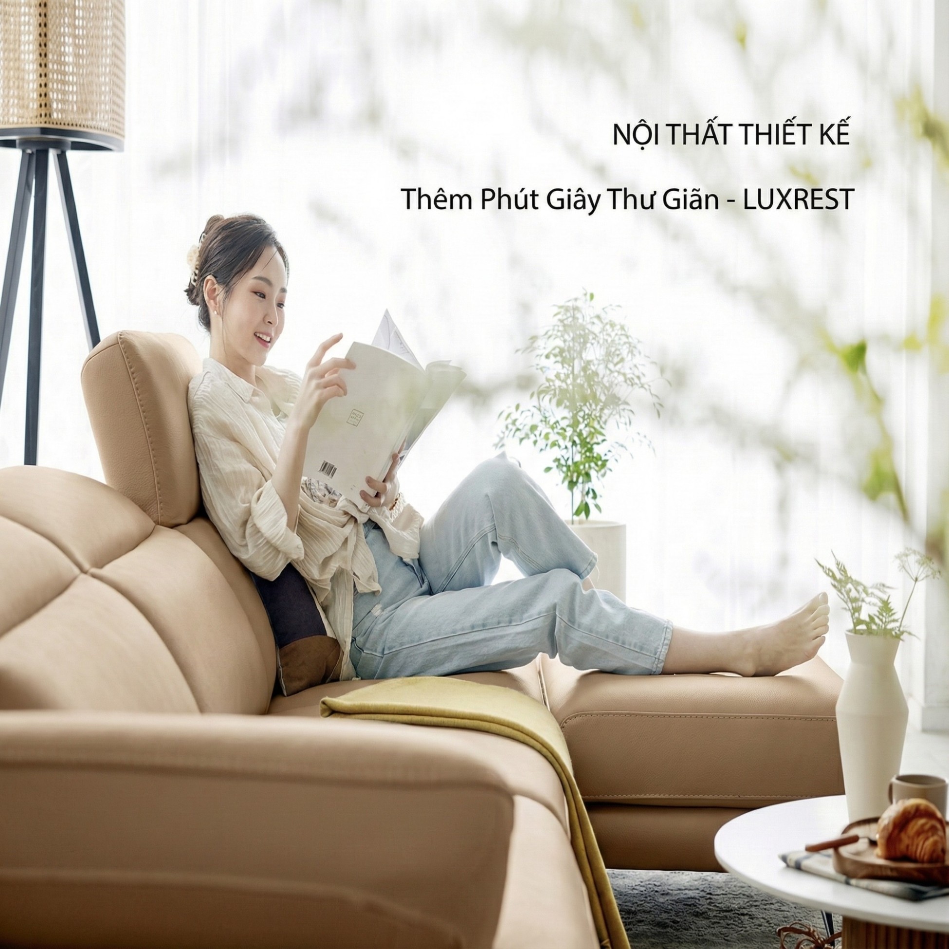 Sofa LUXREST – Sofa Da Dáng Văng Nghỉ Ngơi Êm Ái Cho Không Gian Sống Hiện Đại