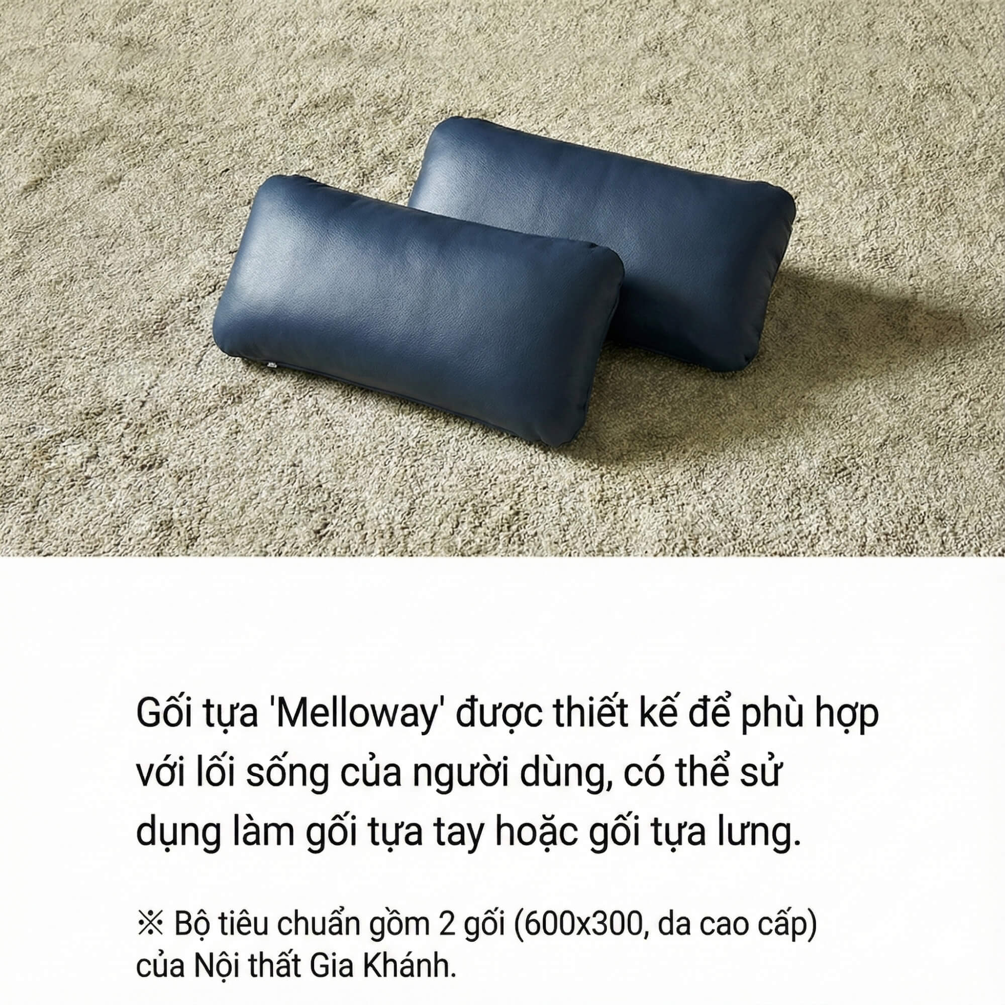 Sofa MELLOWAY - Sofa Băng Bọc Da Sang Trọng Cho Phòng Khách Hiện Đại