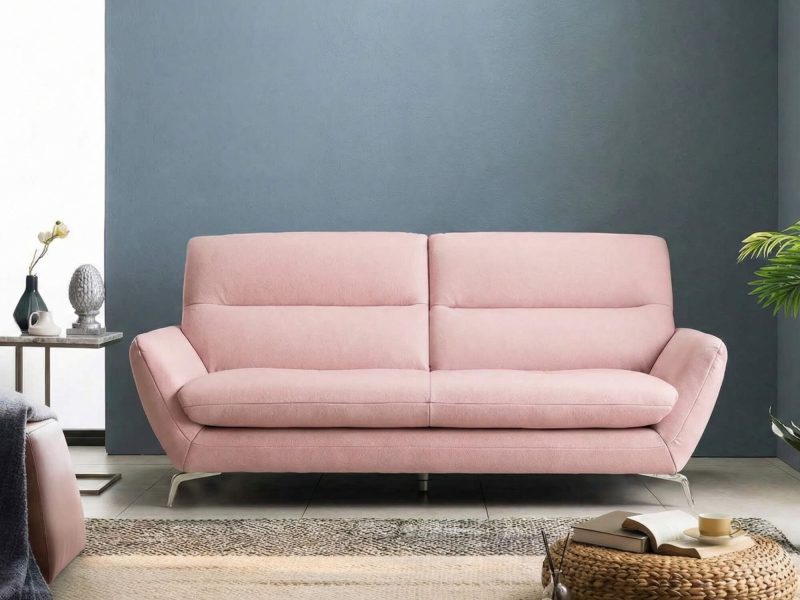 Sofa MELVIA - Sofa Thuyền 2 Chỗ Bọc Da Phong Cách Bắc Âu