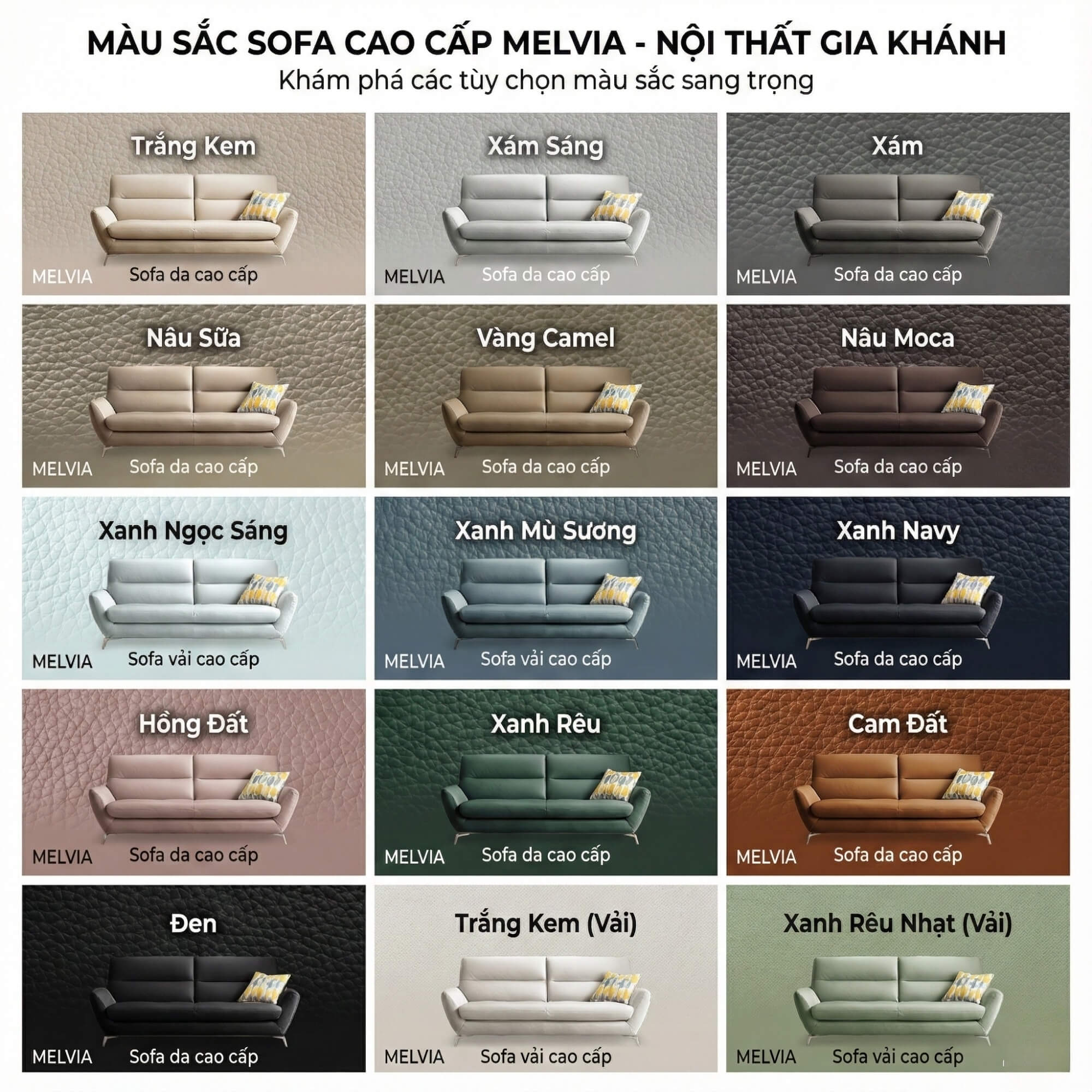 Sofa MELVIA - Sofa Thuyền 2 Chỗ Bọc Da Phong Cách Bắc Âu