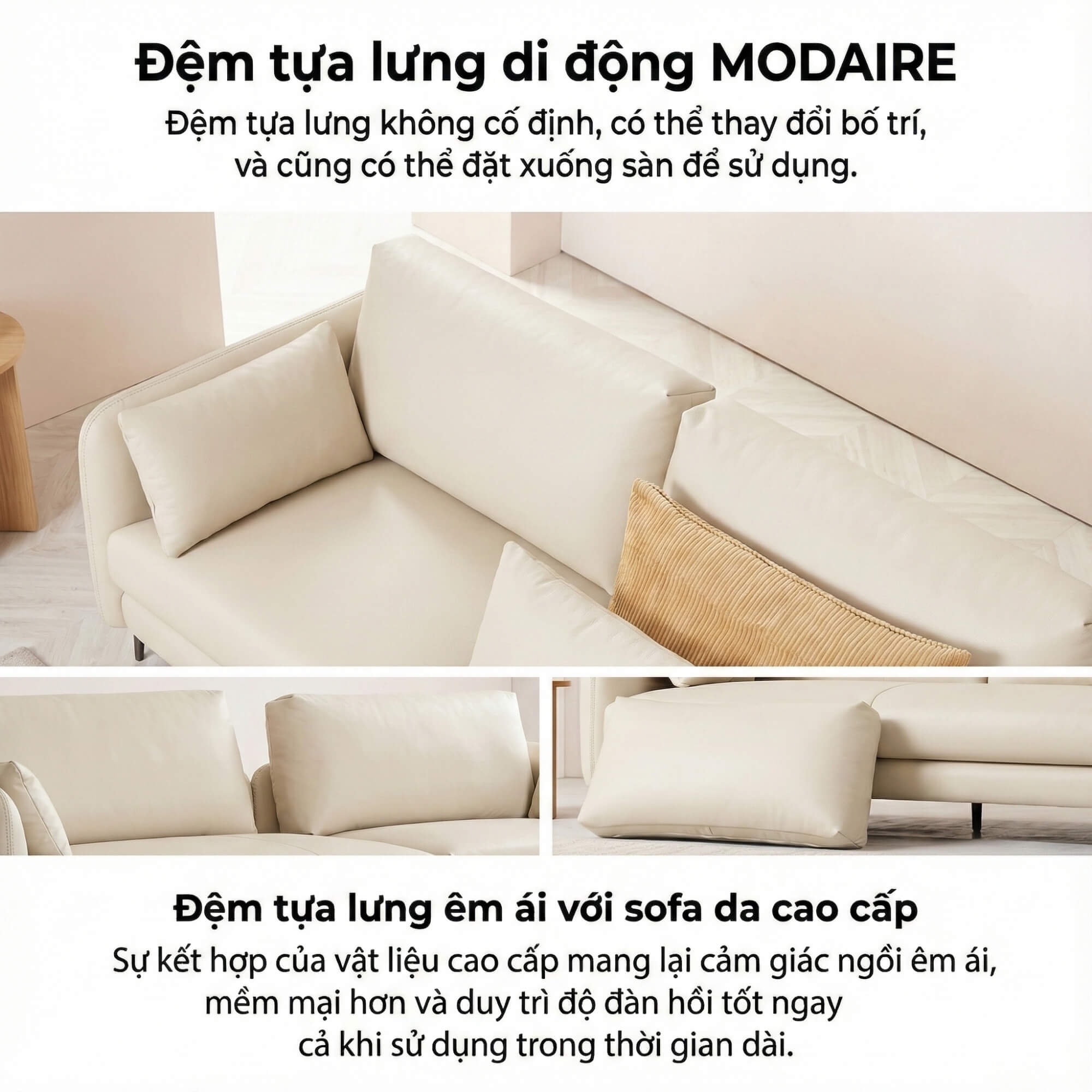 Sofa MODAIRE - Sofa Da Cao Cấp Dạng Mô-đun Linh Hoạt Hiện Đại