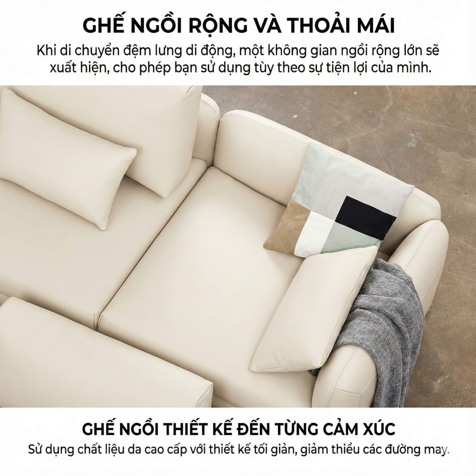 Sofa MODAIRE - Sofa Da Cao Cấp Dạng Mô-đun Linh Hoạt Hiện Đại