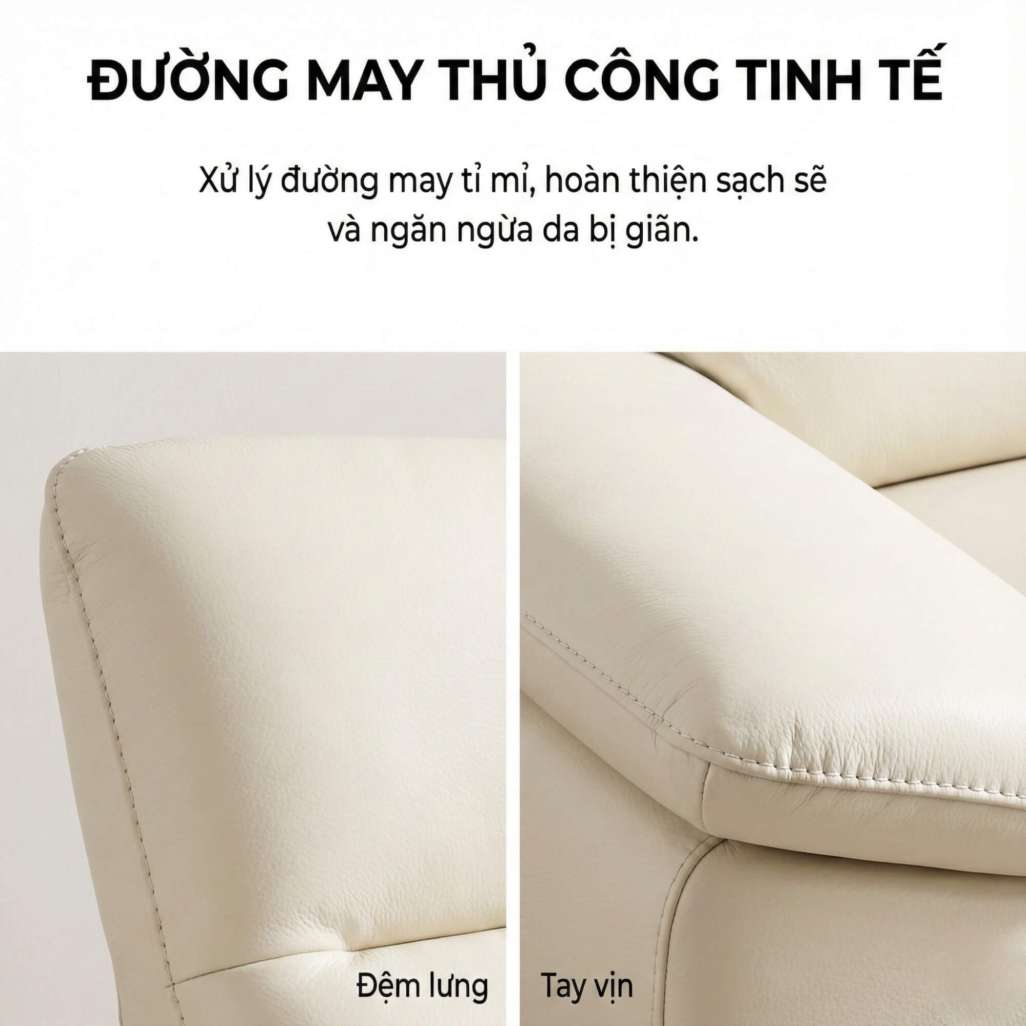 Sofa MODESTO – Sofa Da Dáng Băng Cao Cấp 4 Chỗ Tạy Vịn DayBed