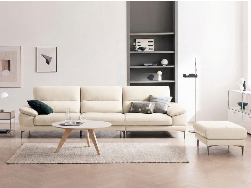 Sofa MODESTO – Sofa Da Dáng Băng Cao Cấp 4 Chỗ Tạy Vịn DayBed