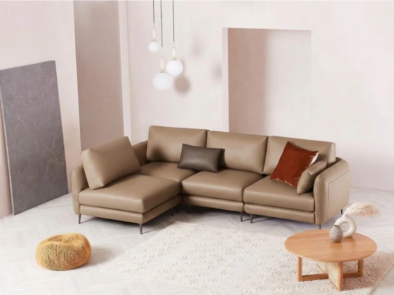 Sofa MODUS - Sofa Da Góc Chữ L Thiết Kế Module Thông Minh Và Linh Hoạt