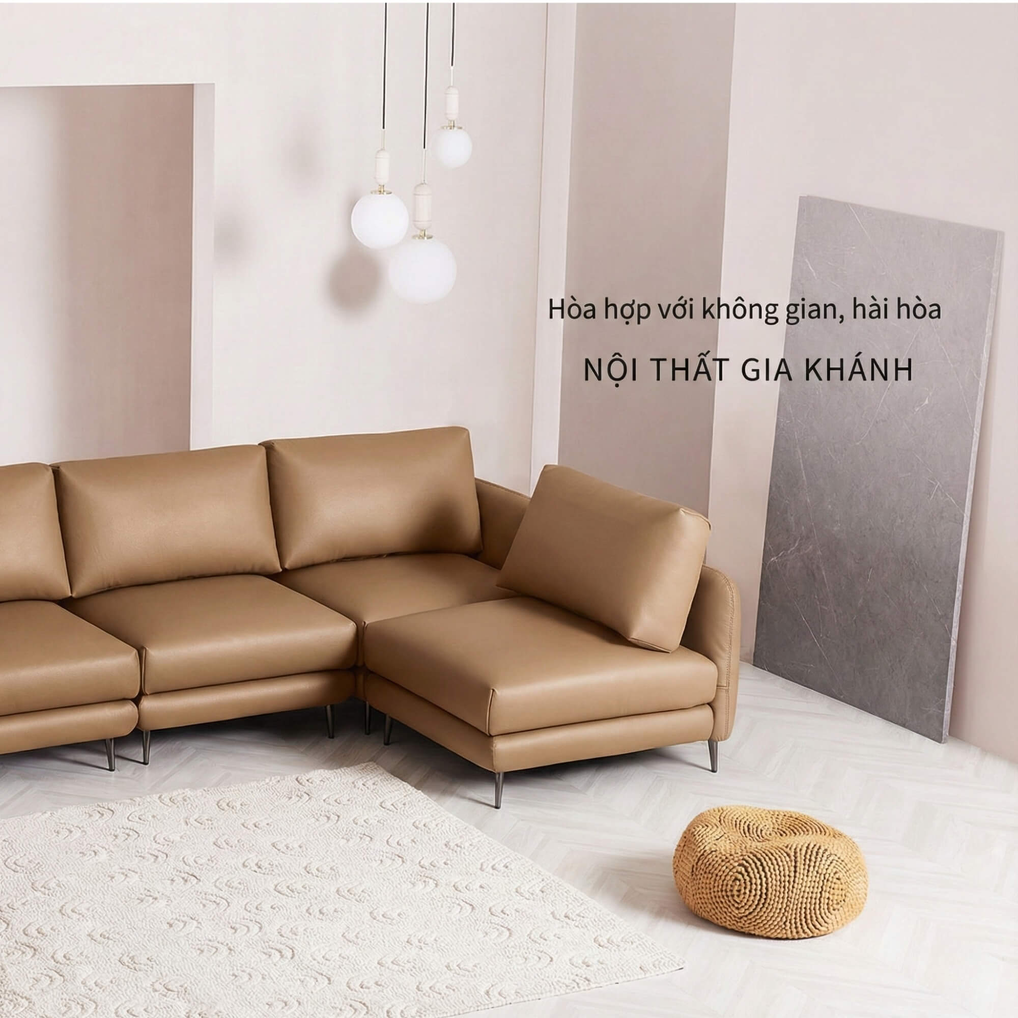 Sofa MODUS - Sofa Da Góc Chữ L Thiết Kế Module Thông Minh Và Linh Hoạt