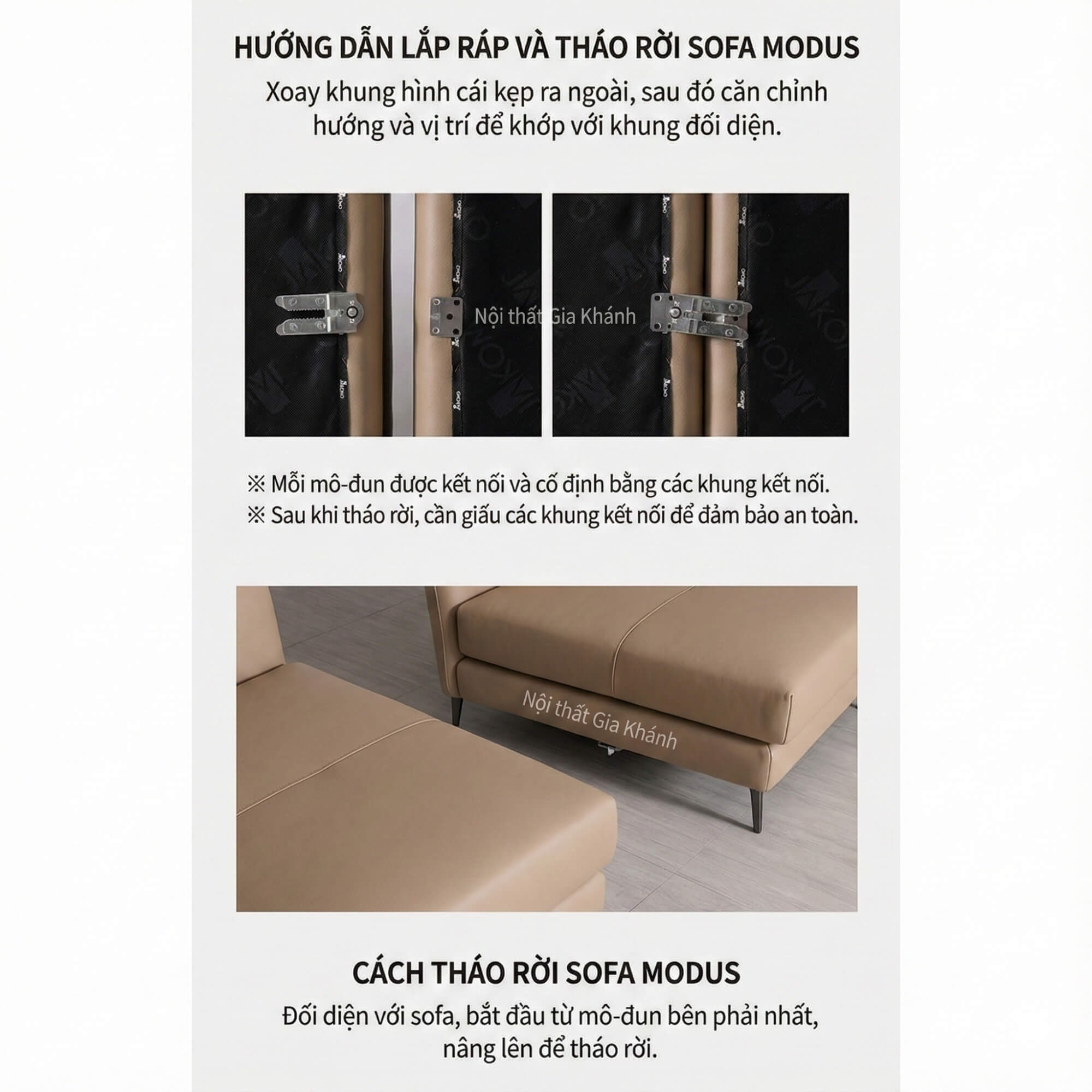 Sofa MODUS - Sofa Da Góc Chữ L Thiết Kế Module Thông Minh Và Linh Hoạt