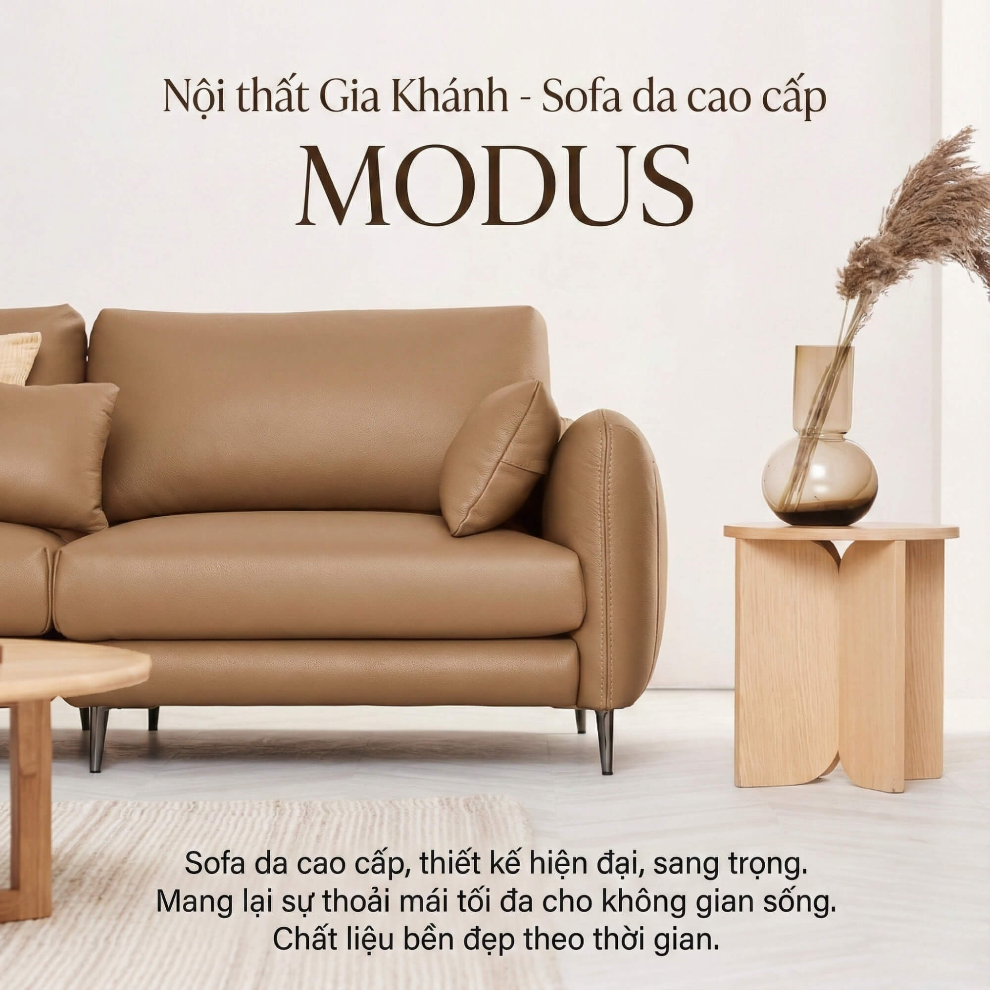 Sofa MODUS - Sofa Da Góc Chữ L Thiết Kế Module Thông Minh Và Linh Hoạt