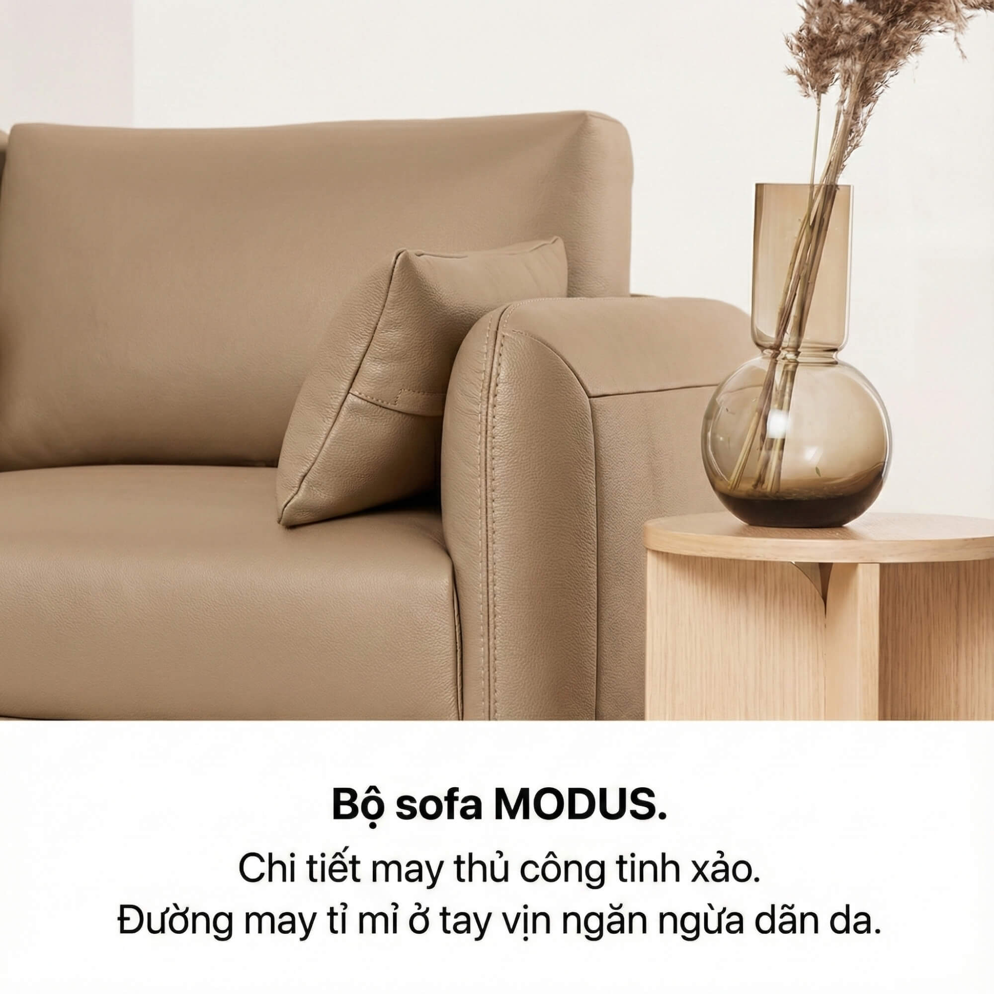 Sofa MODUS - Sofa Da Góc Chữ L Thiết Kế Module Thông Minh Và Linh Hoạt