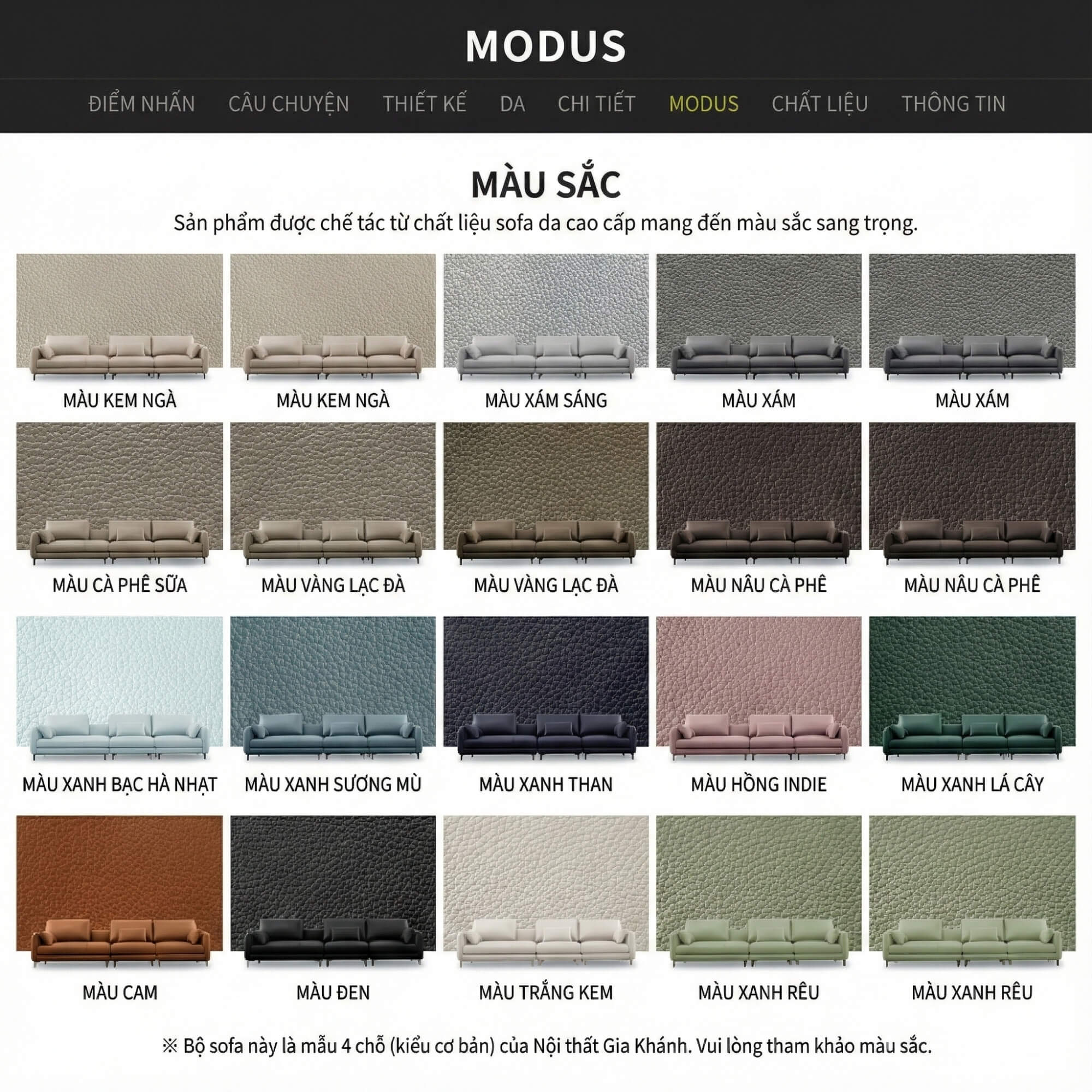 Sofa MODUS - Sofa Da Góc Chữ L Thiết Kế Module Thông Minh Và Linh Hoạt