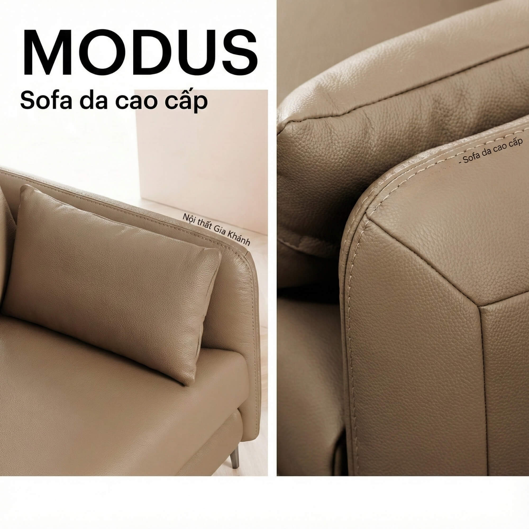 Sofa MODUS - Sofa Da Góc Chữ L Thiết Kế Module Thông Minh Và Linh Hoạt
