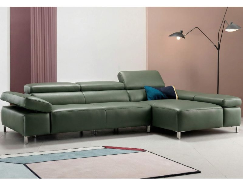 Sofa MORGAN - Sofa Da Lệch Góc Có Tựa Đầu Thông Minh Tuỳ Chỉnh