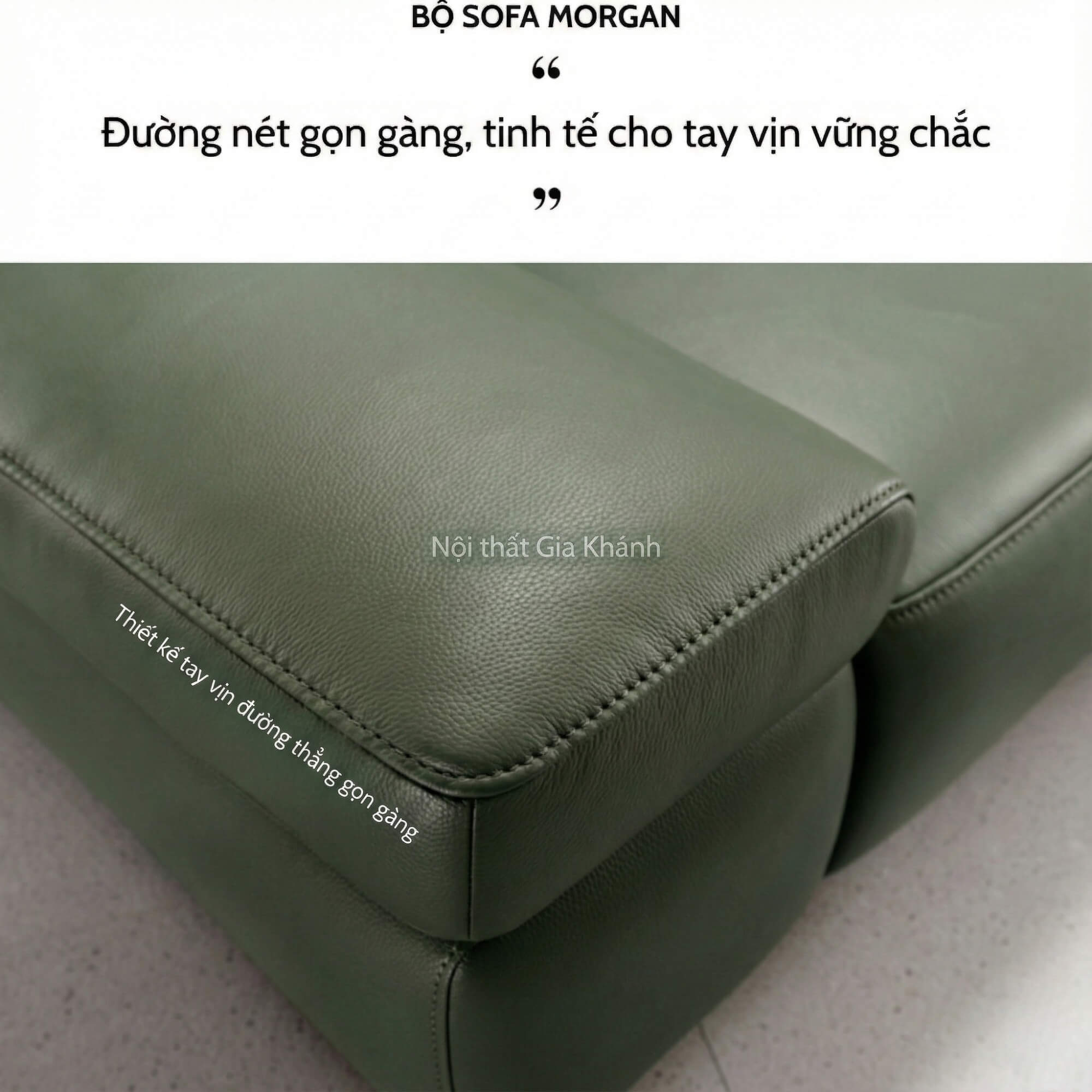 Sofa MORGAN - Sofa Da Lệch Góc Có Tựa Đầu Thông Minh Tuỳ Chỉnh