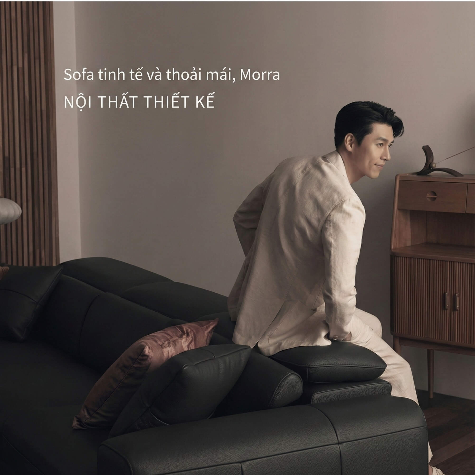 Sofa MORRA – Sofa Da Dáng Góc Hiện Đại Với Tựa Đầu Chức Năng Thư Giãn