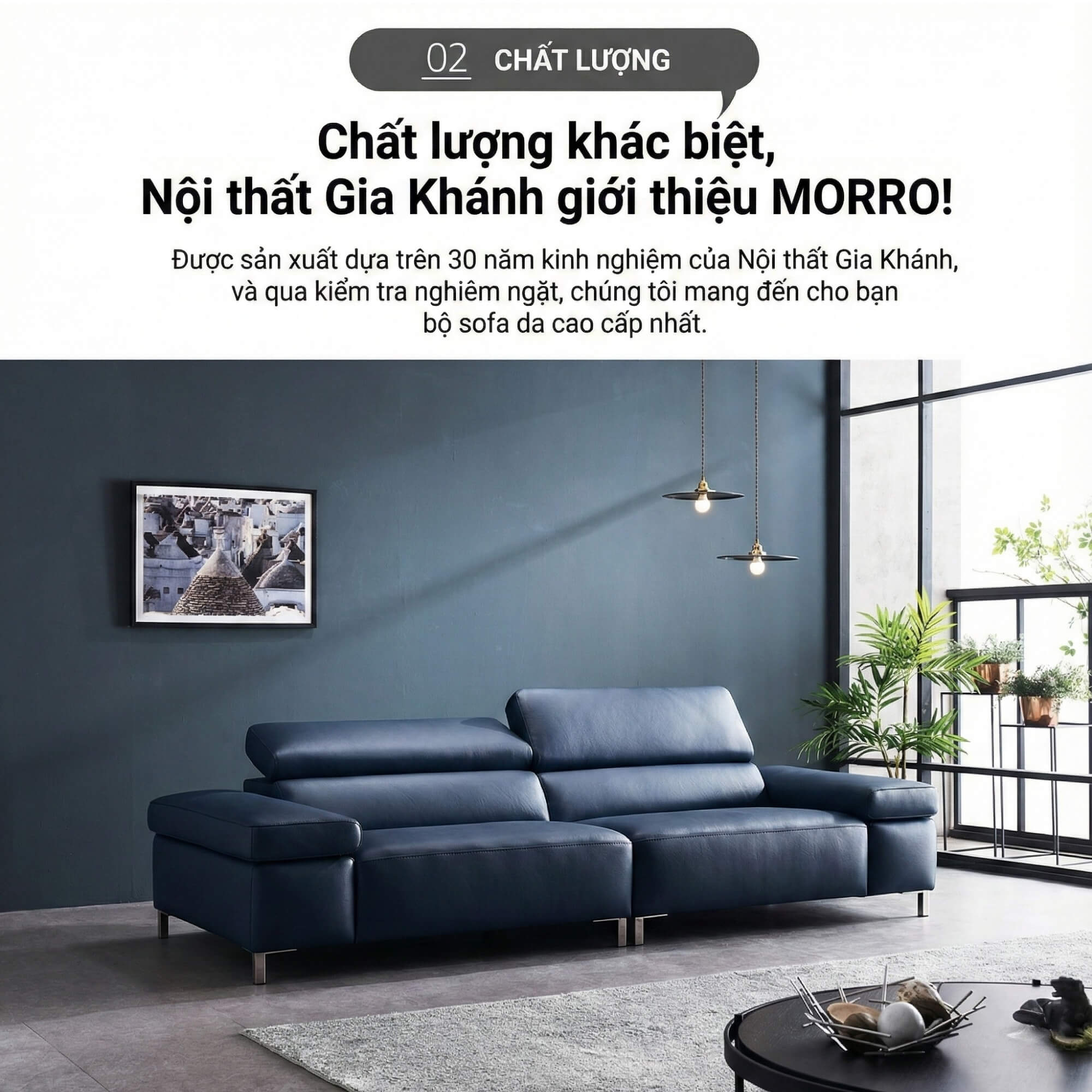 Sofa MORRO - Sofa Băng Thông Minh Thiết Kế Sang Trọng Bề Thế