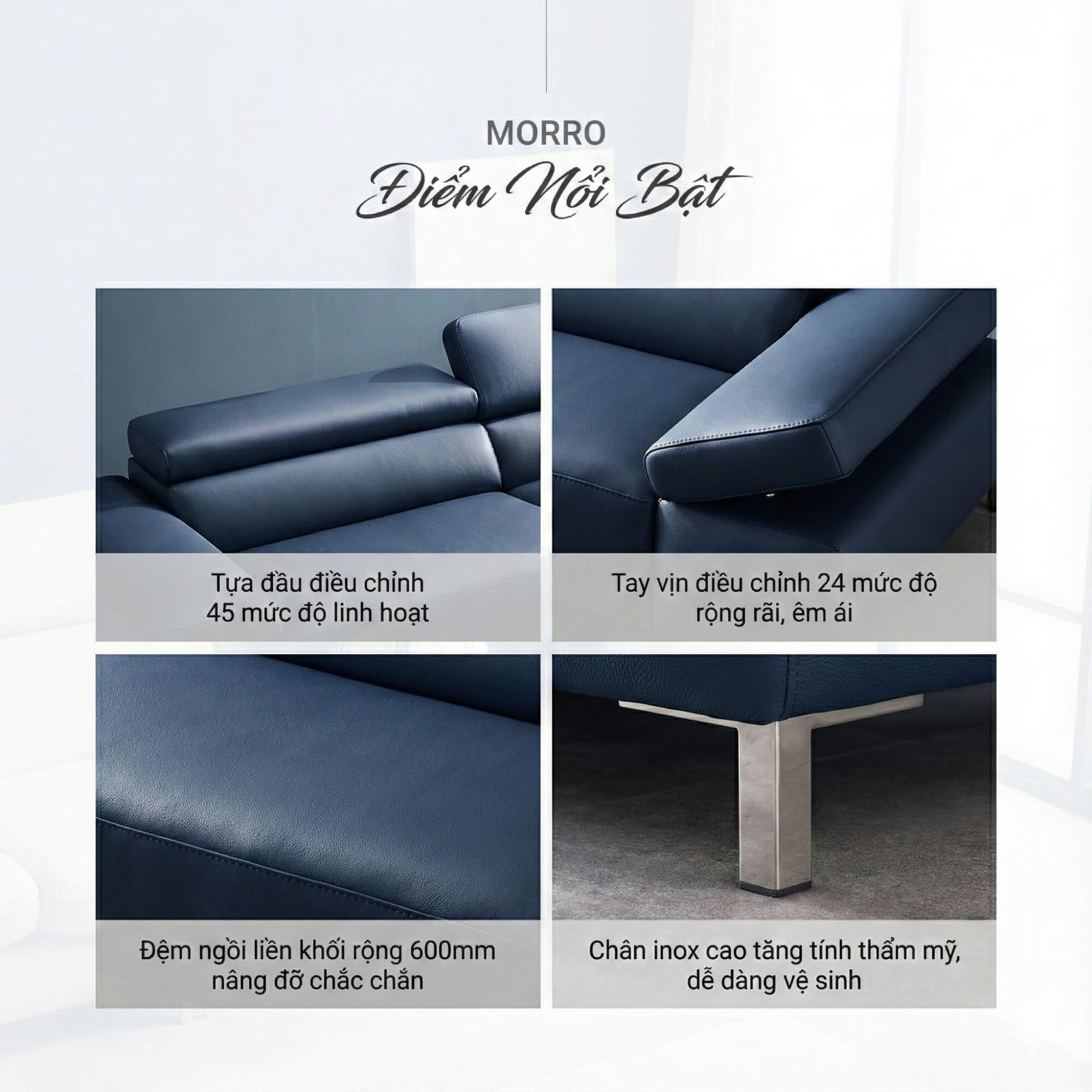 Sofa MORRO - Sofa Băng Thông Minh Thiết Kế Sang Trọng Bề Thế