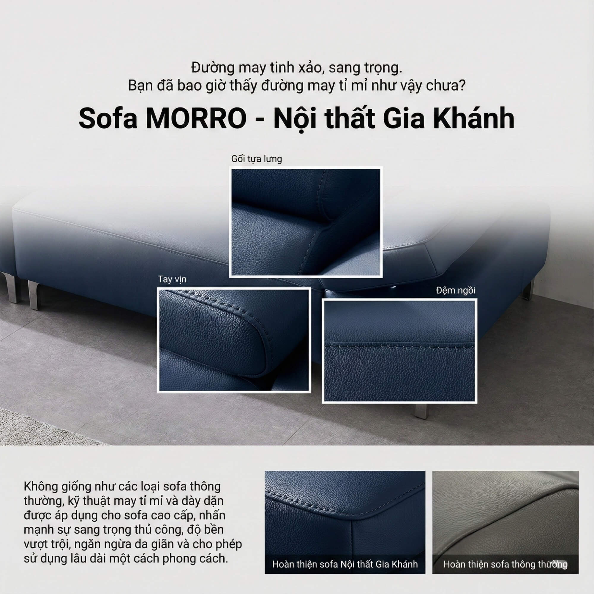 Sofa MORRO - Sofa Băng Thông Minh Thiết Kế Sang Trọng Bề Thế