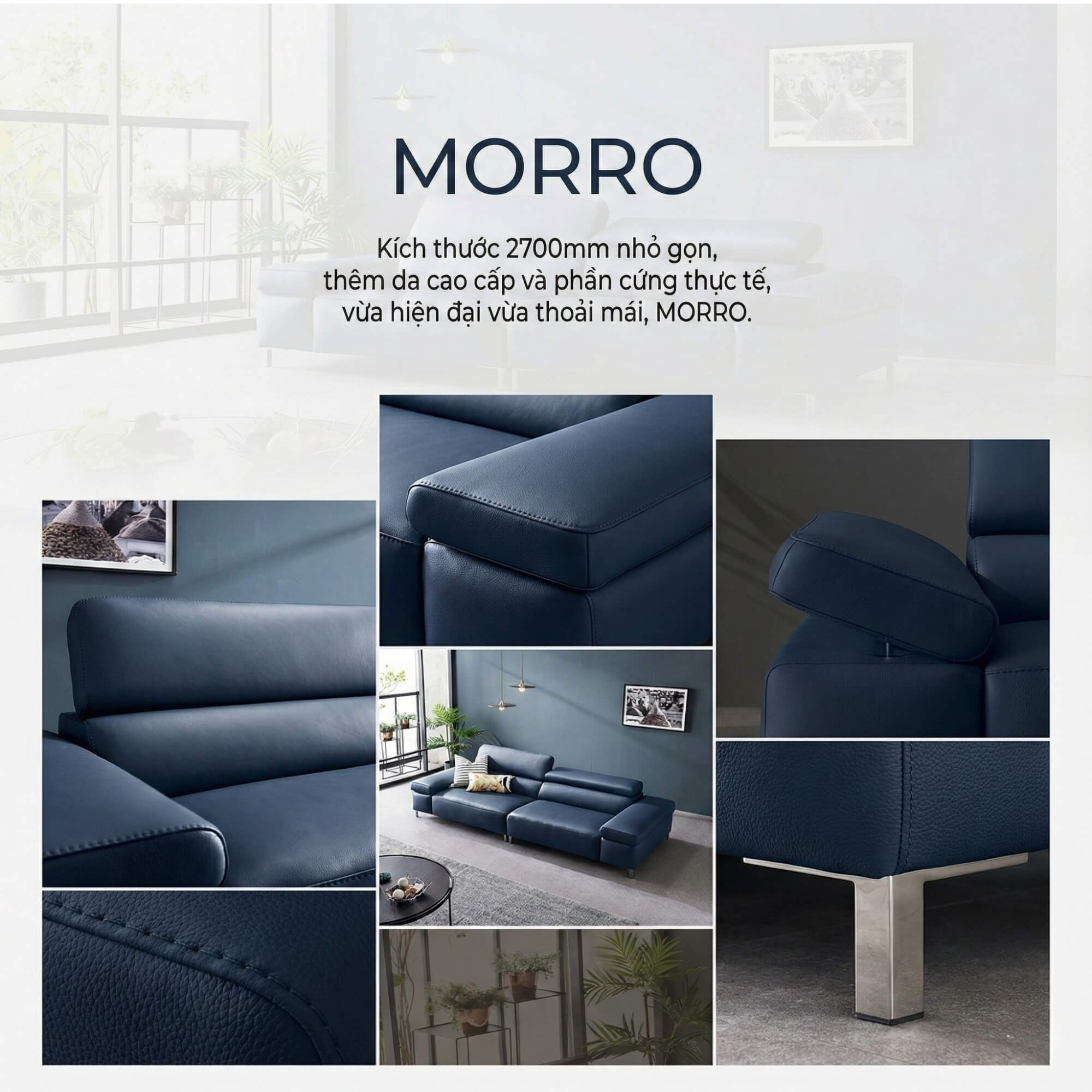 Sofa MORRO - Sofa Băng Thông Minh Thiết Kế Sang Trọng Bề Thế