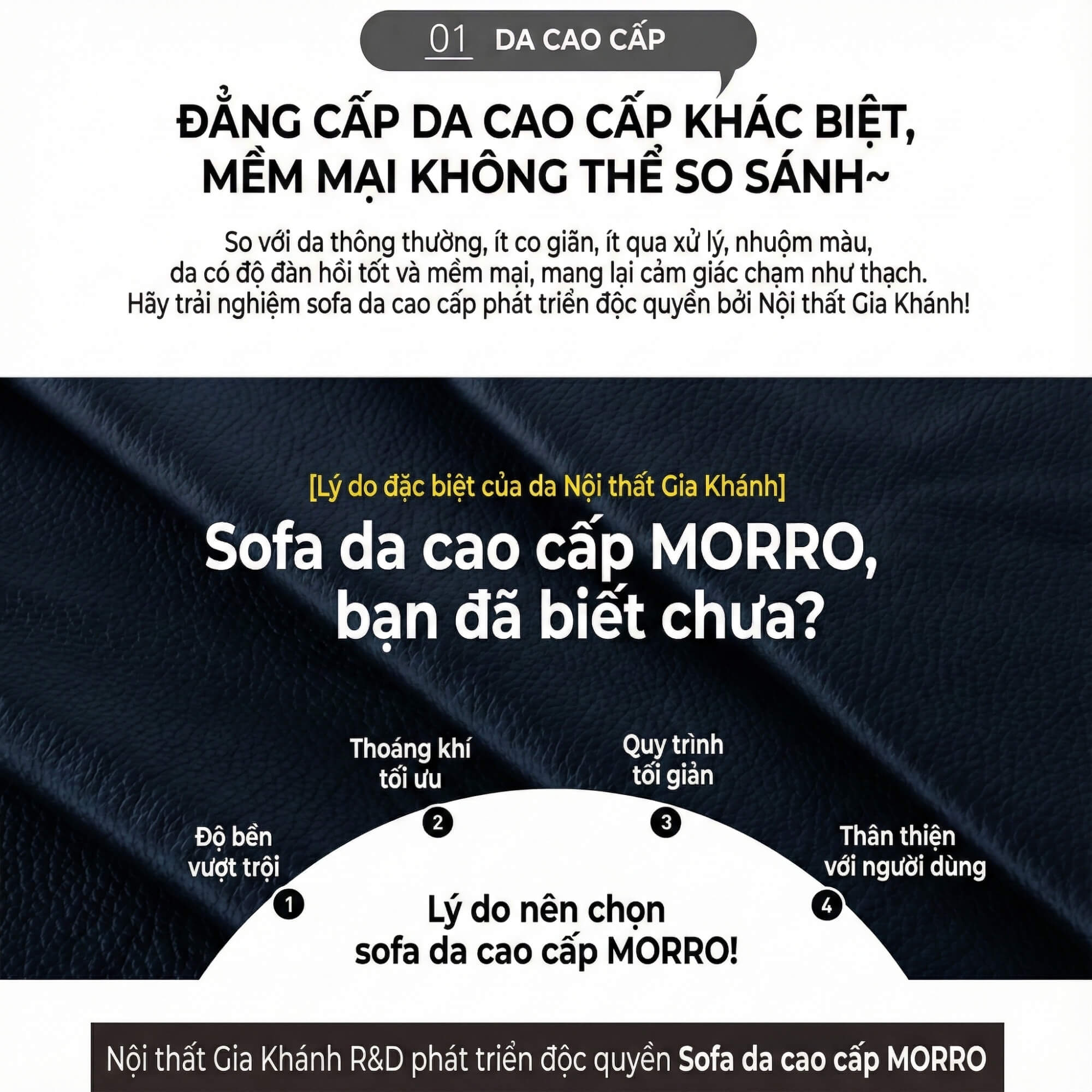 Sofa MORRO - Sofa Băng Thông Minh Thiết Kế Sang Trọng Bề Thế