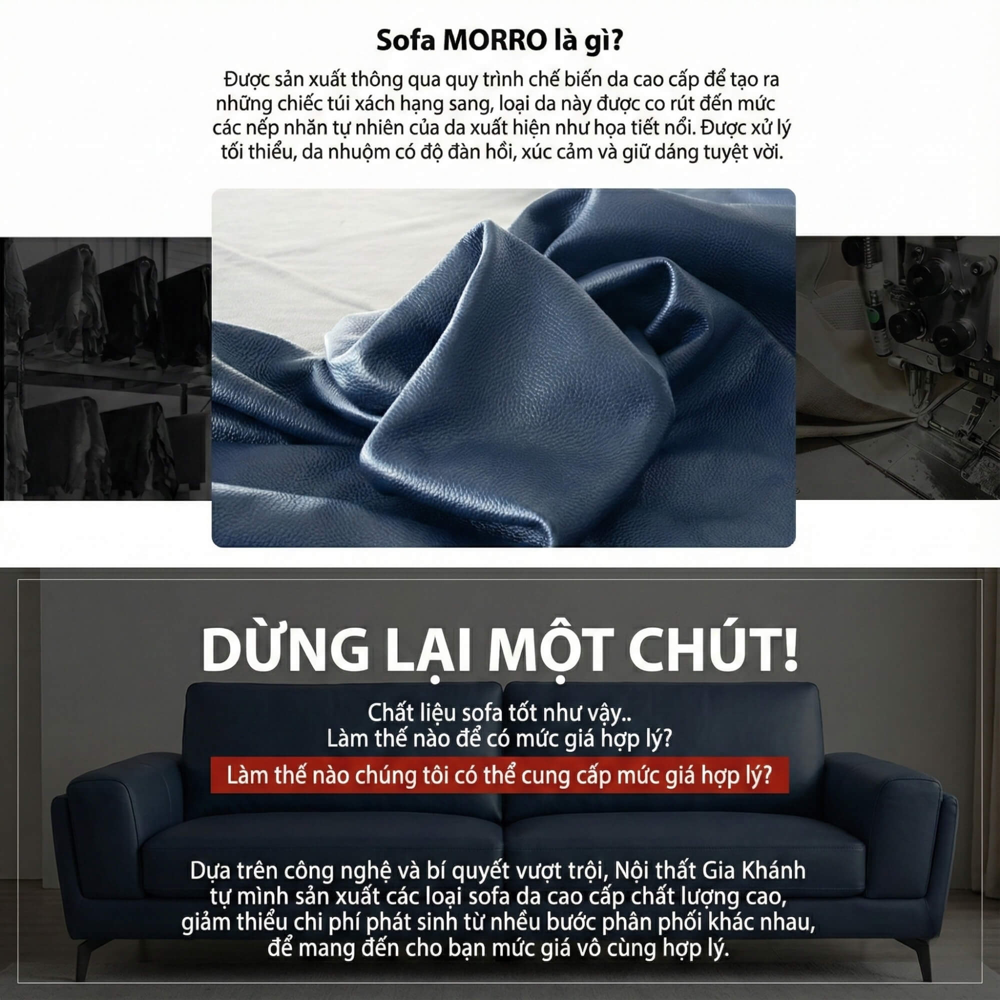 Sofa MORRO - Sofa Băng Thông Minh Thiết Kế Sang Trọng Bề Thế