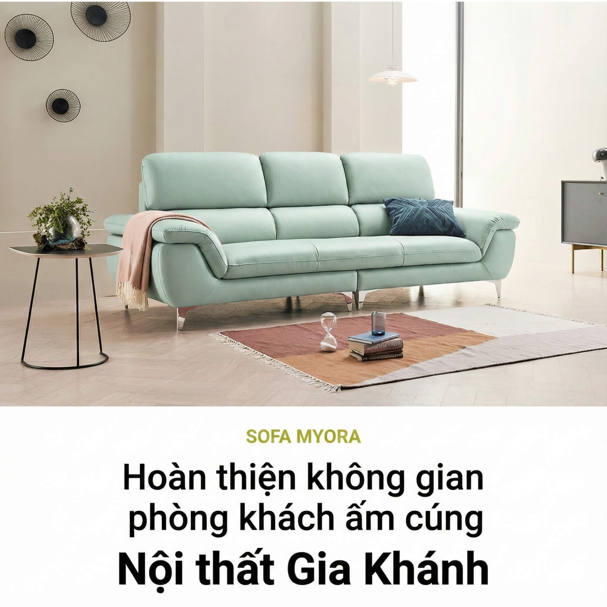 Sofa MYORA - Sofa Băng Thiết kế Đơn Giản Phù Hợp Mọi Không Gian
