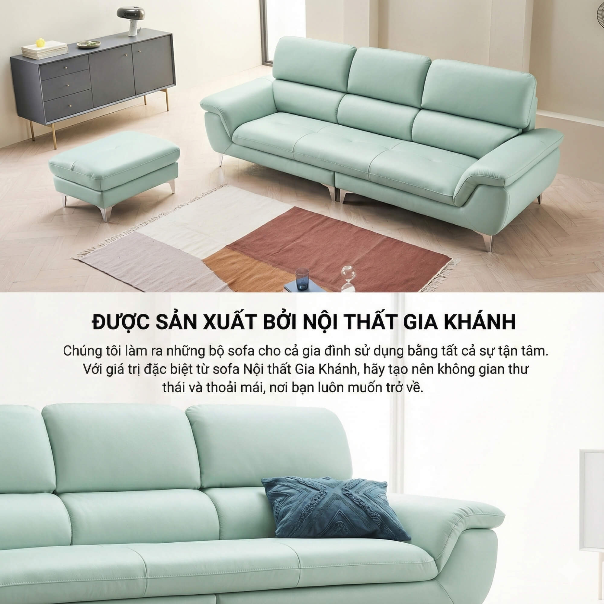 Sofa MYORA - Sofa Băng Thiết kế Đơn Giản Phù Hợp Mọi Không Gian
