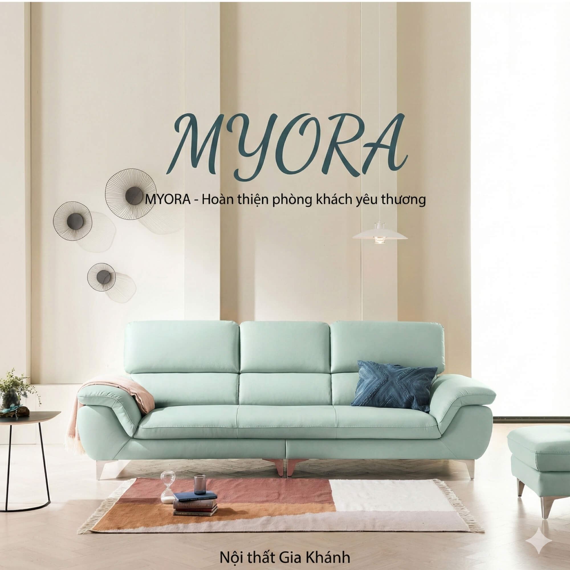 Sofa MYORA - Sofa Băng Thiết kế Đơn Giản Phù Hợp Mọi Không Gian