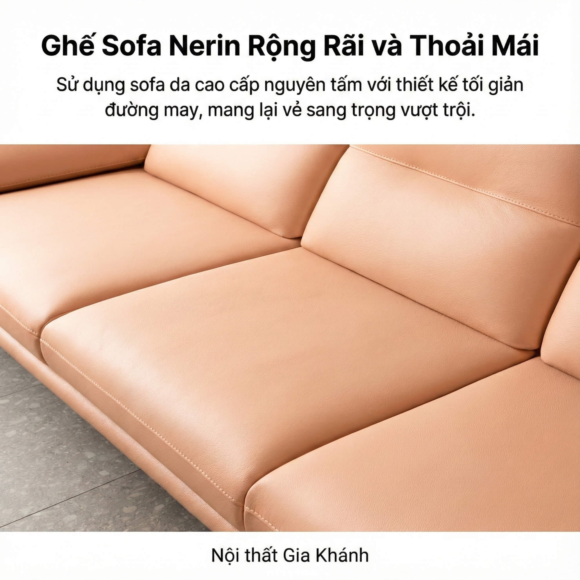 Sofa NERIN – Sofa Góc Bọc Da Cao Cấp Với Tựa Tay Vịn Điều Chỉnh Thông Minh 