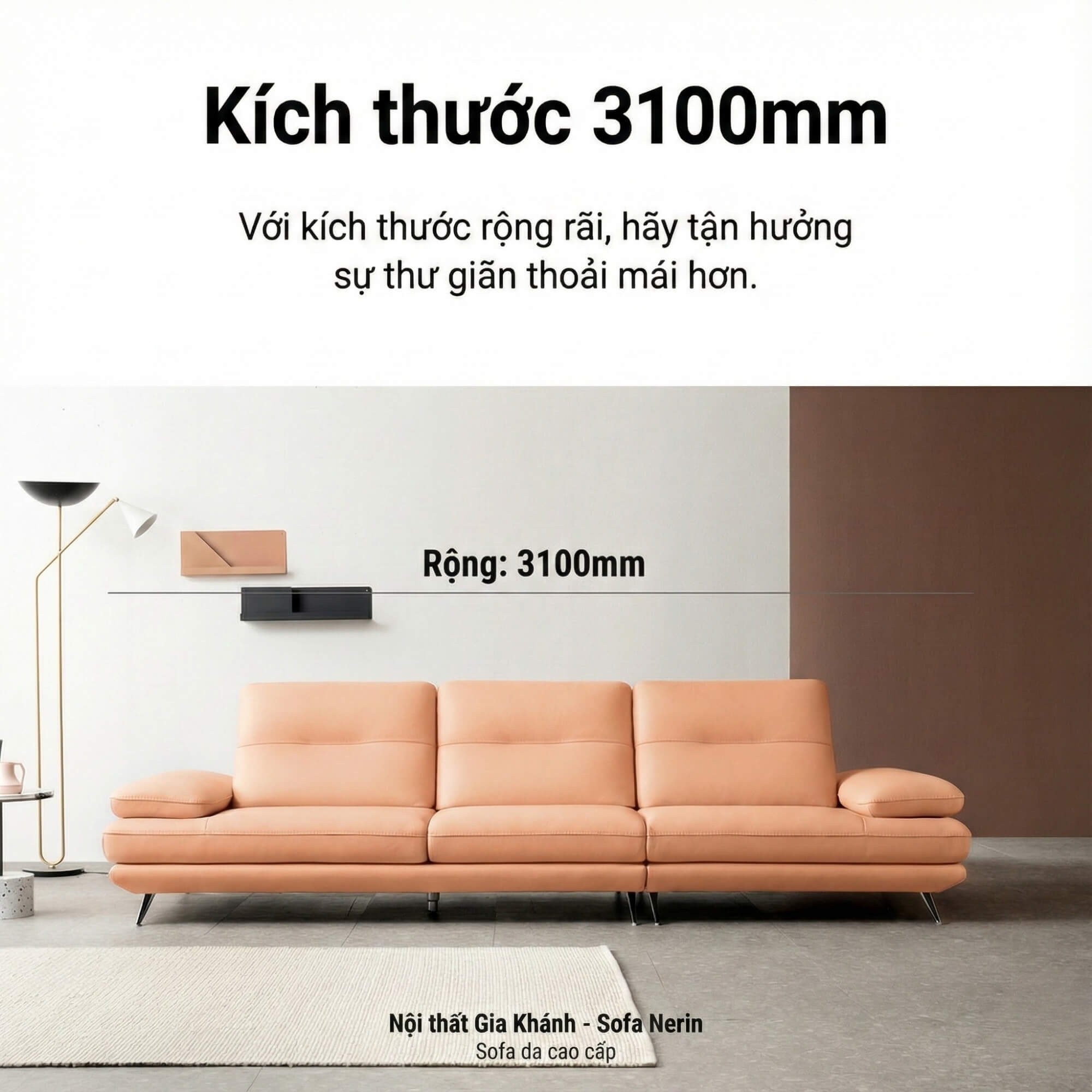 Sofa NERIN – Sofa Góc Bọc Da Cao Cấp Với Tựa Tay Vịn Điều Chỉnh Thông Minh 