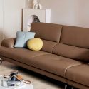 Sofa NESTEEN - Sofa Hiện Đại Bọc Da Cao Cấp Thiết Kế Tay Tròn Độc Đáo
