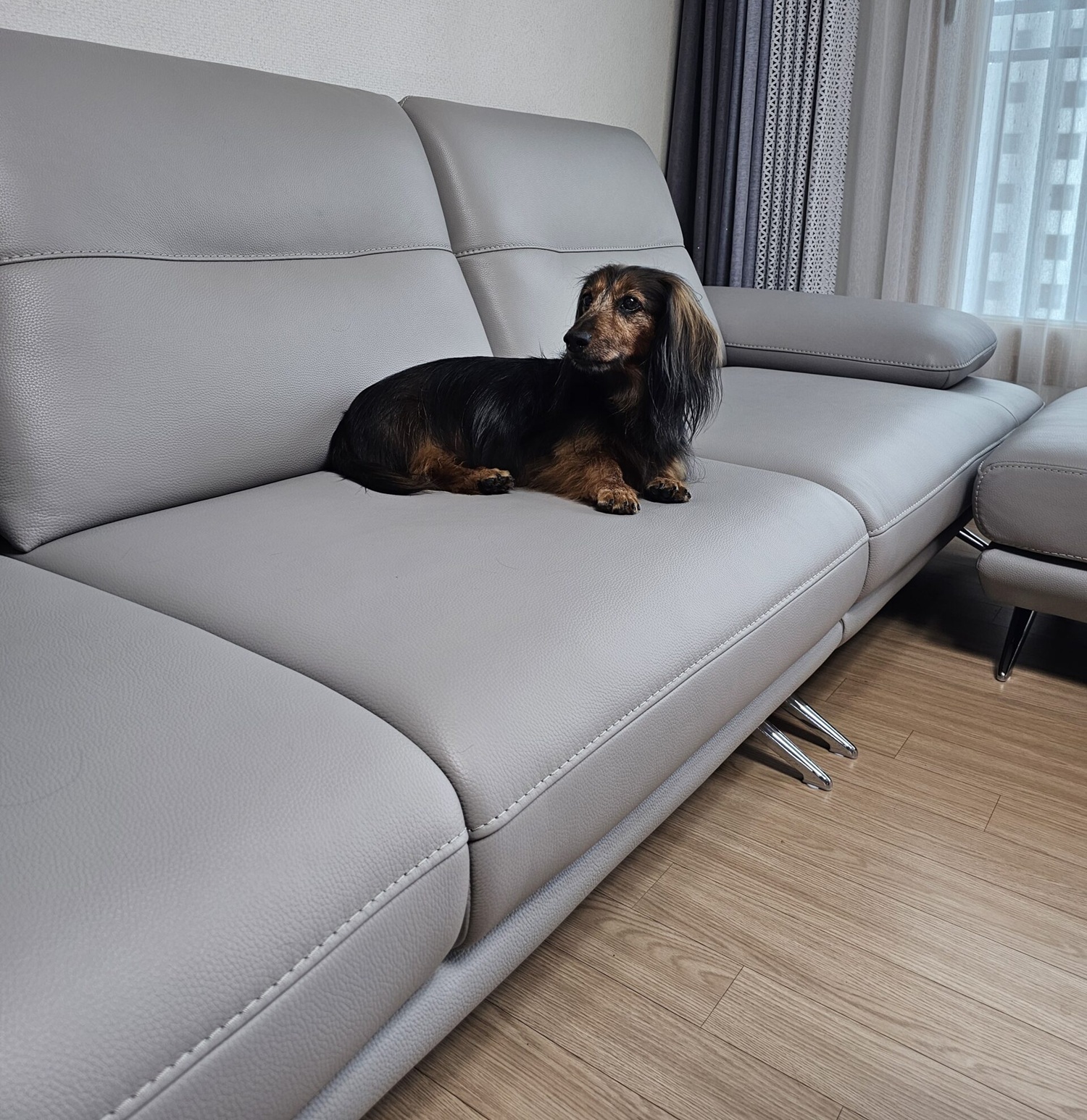 Sofa NERIN – Sofa Góc Bọc Da Cao Cấp Với Tựa Tay Vịn Điều Chỉnh Thông Minh