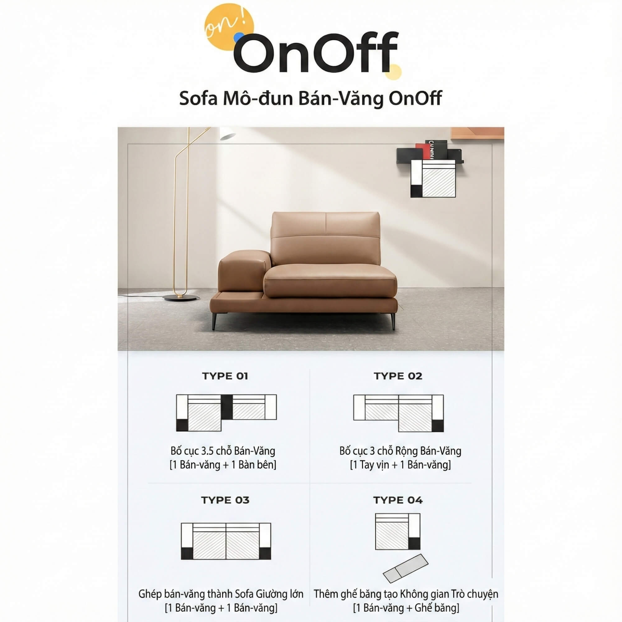 Sofa ONOFF - Sofa Đơn Module Độc Lạ Bật Tắt Không Gian Độc Đáo
