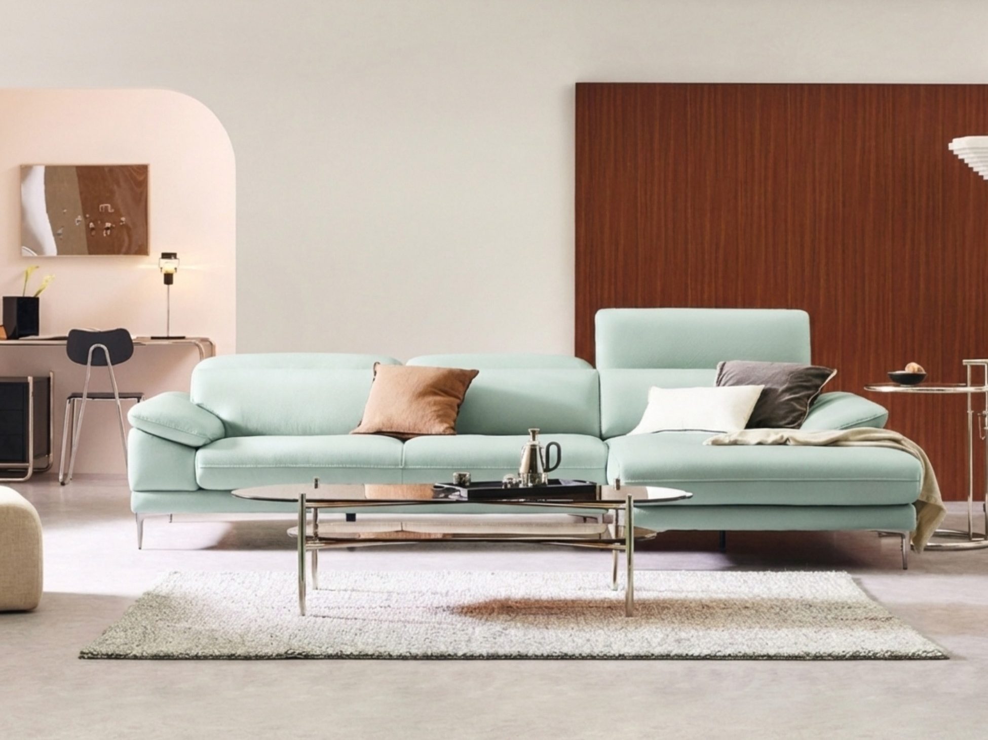 Sofa PRIMERO – Sofa Da Cao Cấp Chữ L Hiện Đại Tựa Đầu Điều Chỉnh