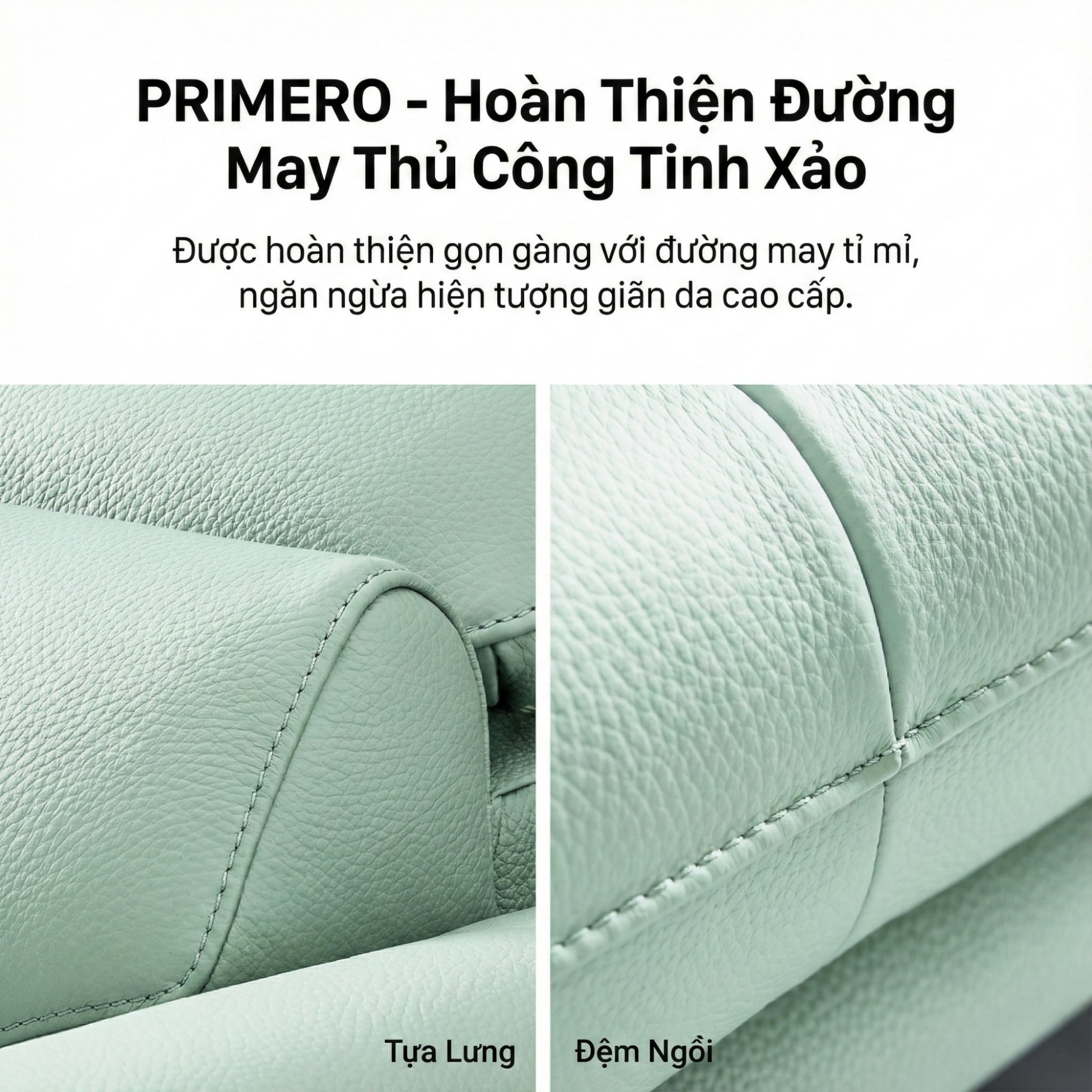 Sofa PRIMERO – Sofa Da Cao Cấp Chữ L Hiện Đại Tựa Đầu Điều Chỉnh 