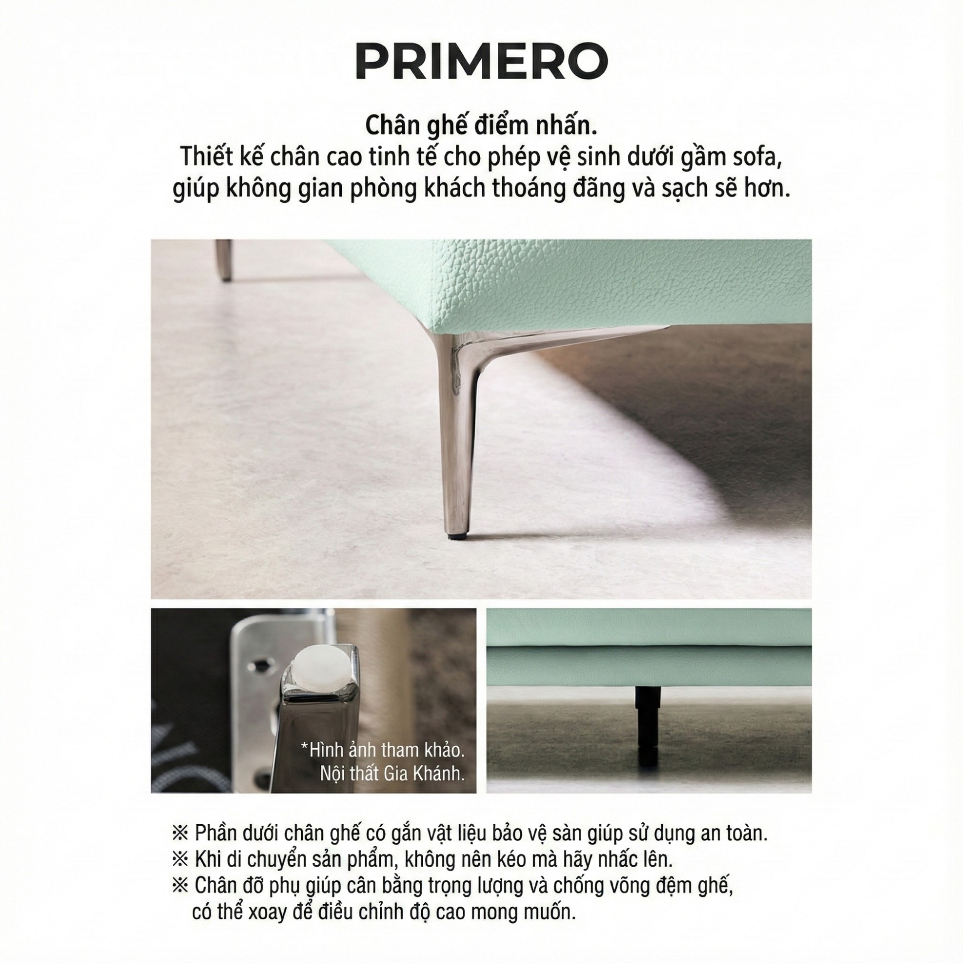 Sofa PRIMERO – Sofa Da Cao Cấp Chữ L Hiện Đại Tựa Đầu Điều Chỉnh 