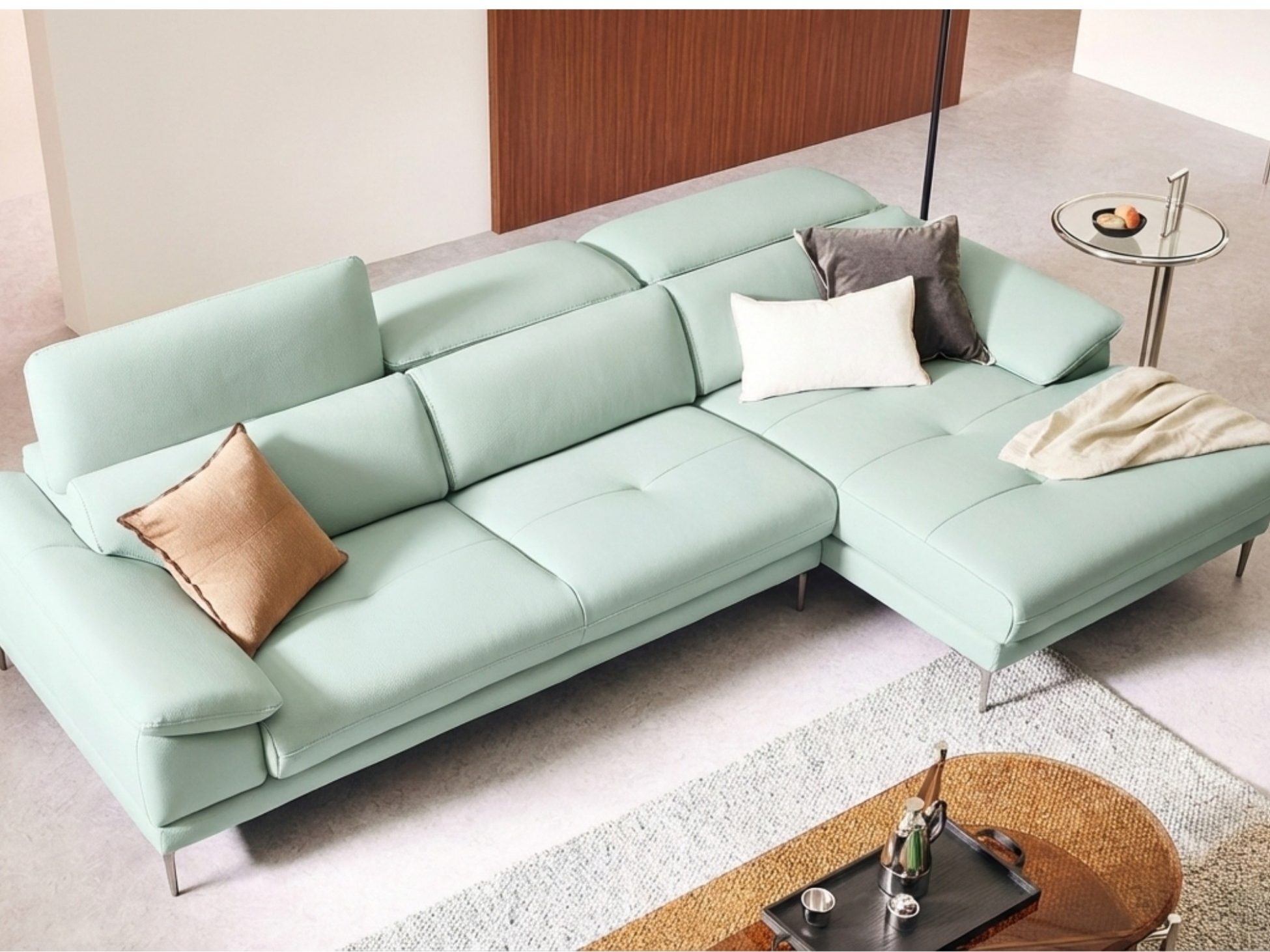 Sofa PRIMERO – Sofa Da Cao Cấp Chữ L Hiện Đại Tựa Đầu Điều Chỉnh
