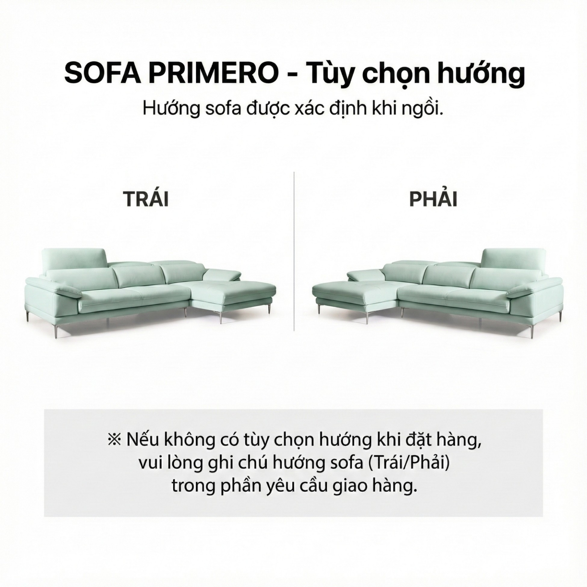 Sofa PRIMERO – Sofa Da Cao Cấp Chữ L Hiện Đại Tựa Đầu Điều Chỉnh 
