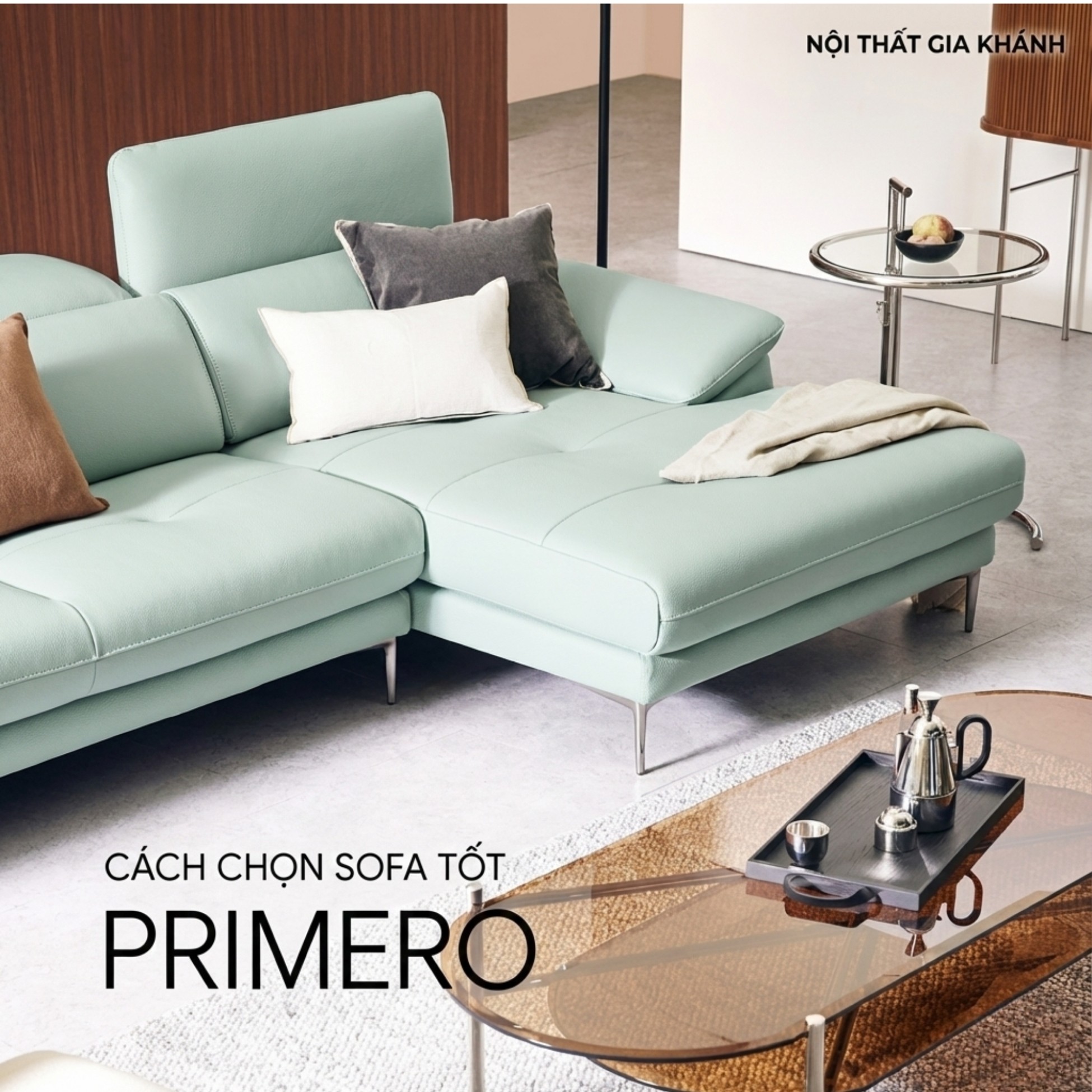 Sofa PRIMERO – Sofa Da Cao Cấp Chữ L Hiện Đại Tựa Đầu Điều Chỉnh 