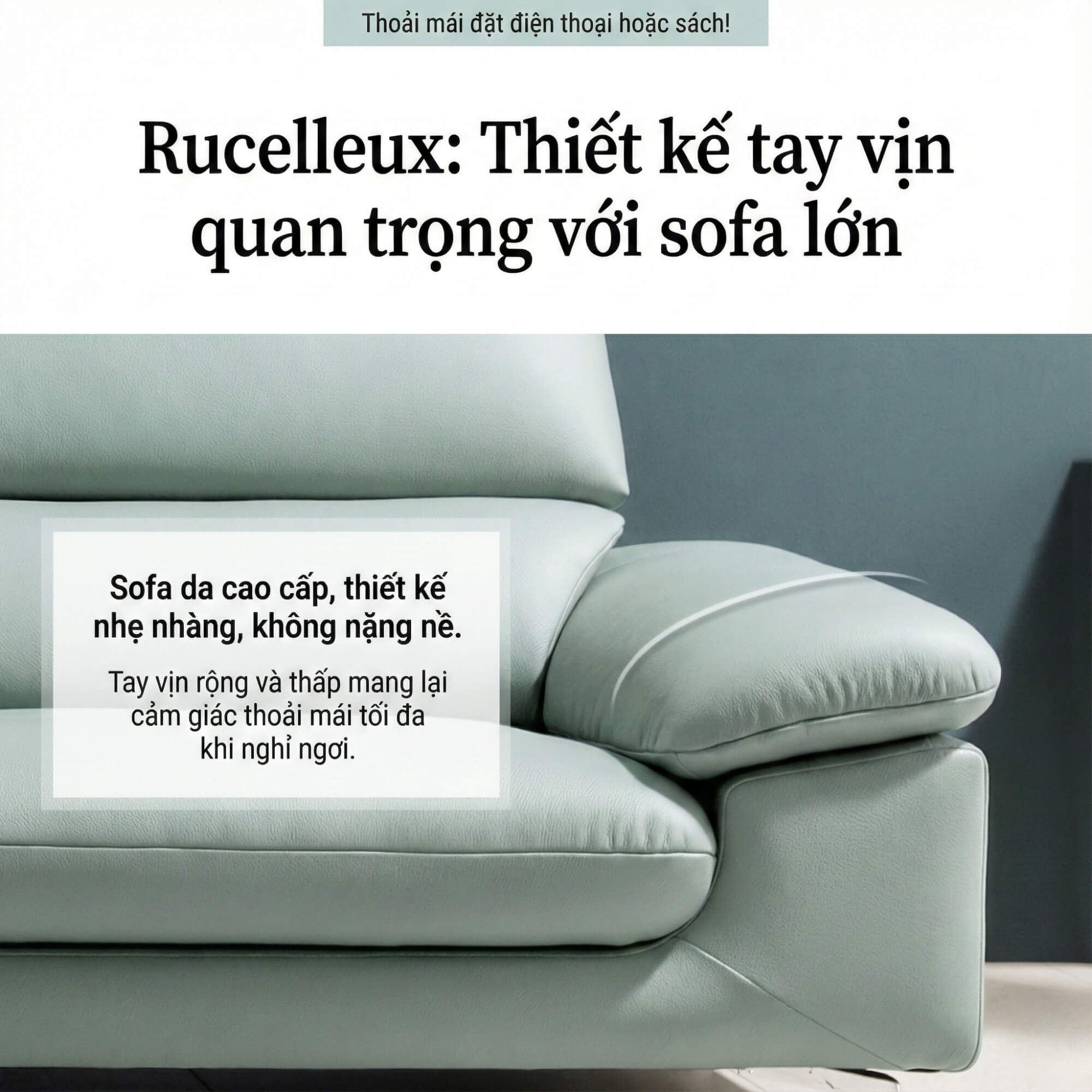 Sofa RUCELLEUX - Sofa Băng Cỡ Lớn Thiết Kế Tối Giản Hiện Đại