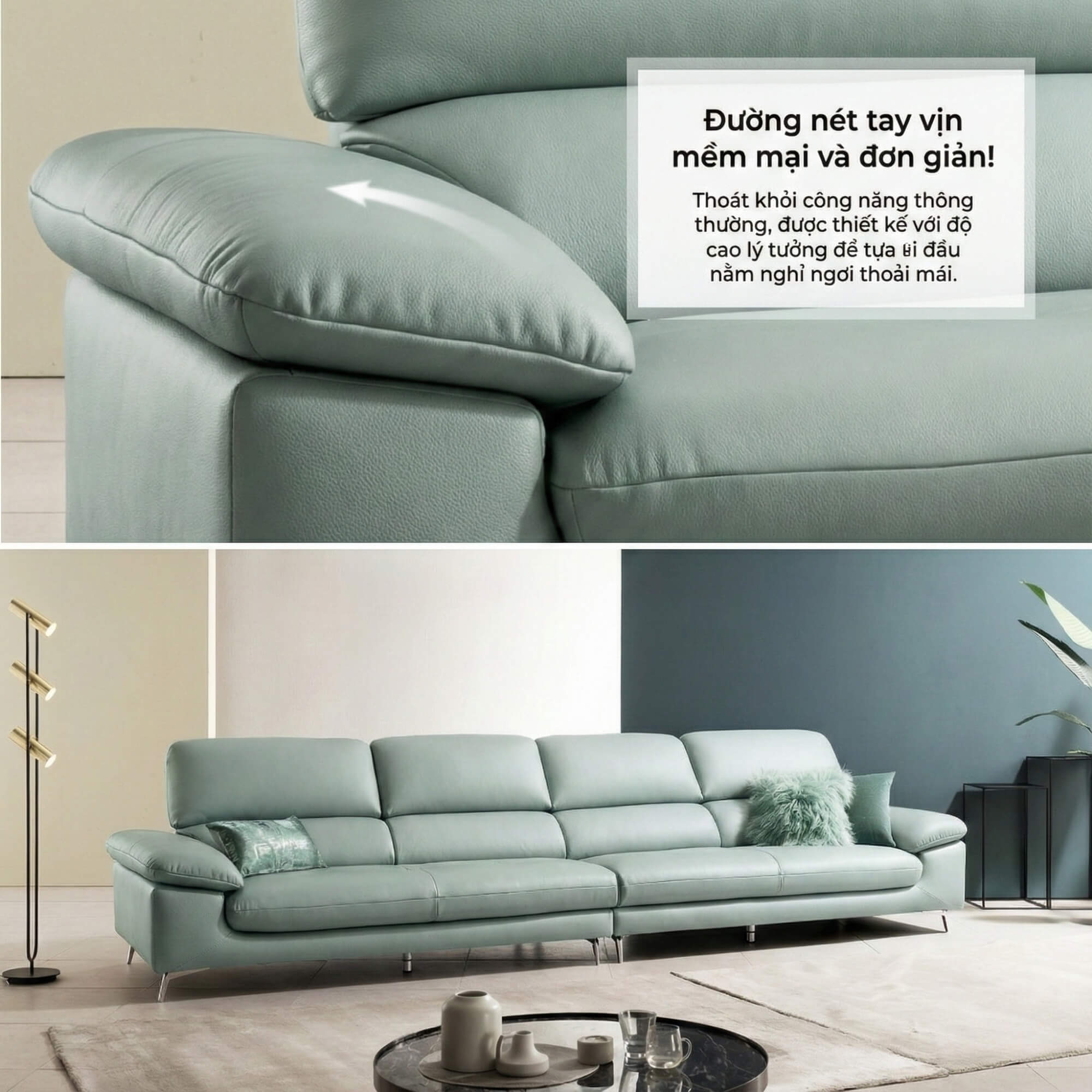 Sofa RUCELLEUX - Sofa Băng Cỡ Lớn Thiết Kế Tối Giản Hiện Đại
