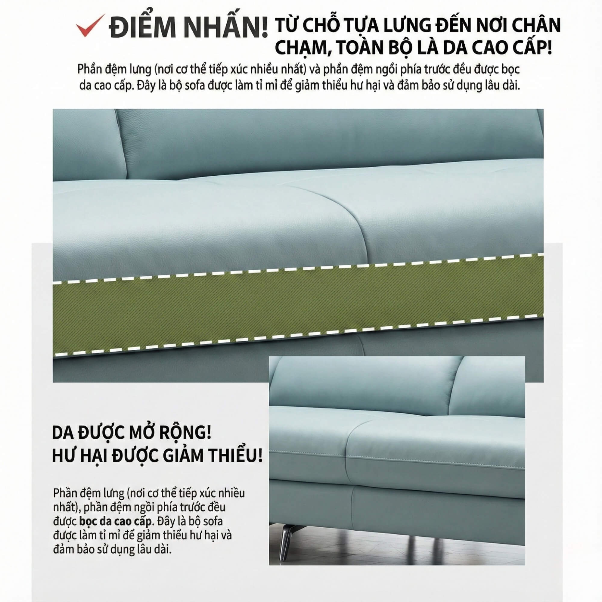 Sofa RUCELLEUX - Sofa Băng Cỡ Lớn Thiết Kế Tối Giản Hiện Đại