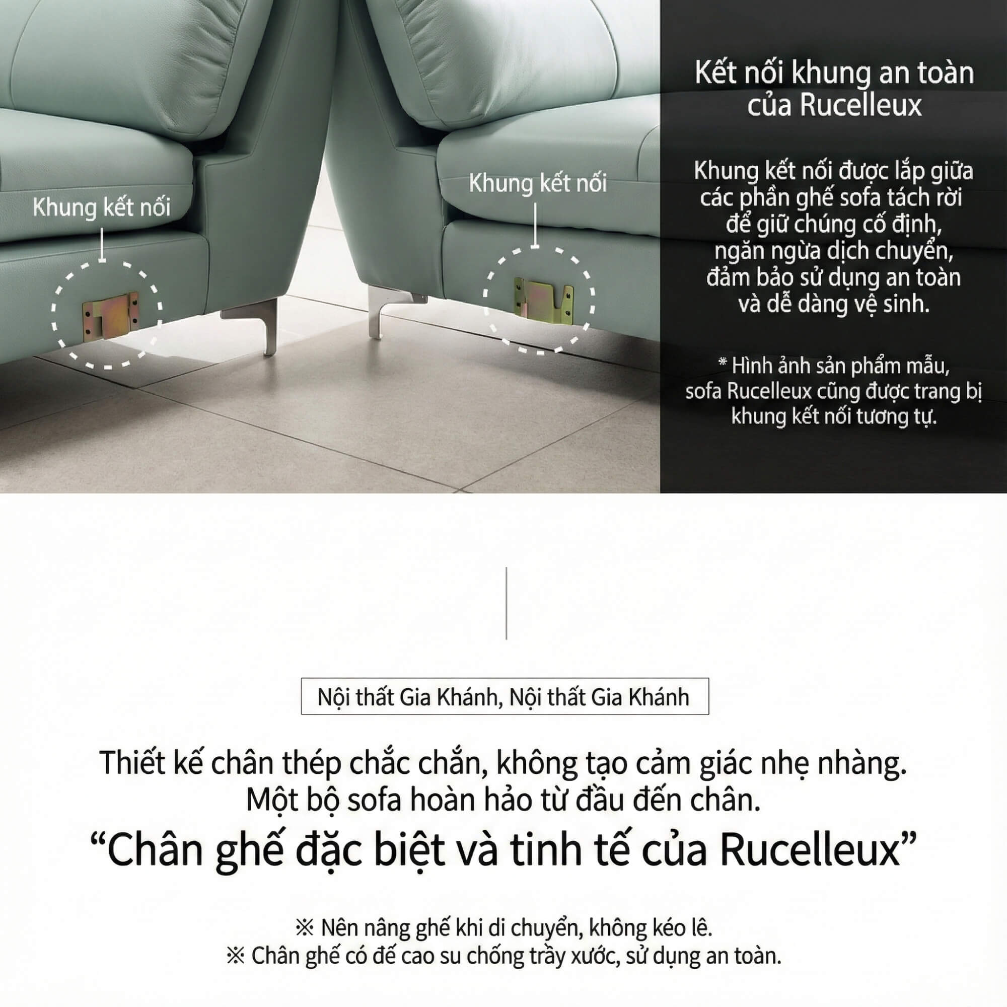 Sofa RUCELLEUX - Sofa Băng Cỡ Lớn Thiết Kế Tối Giản Hiện Đại