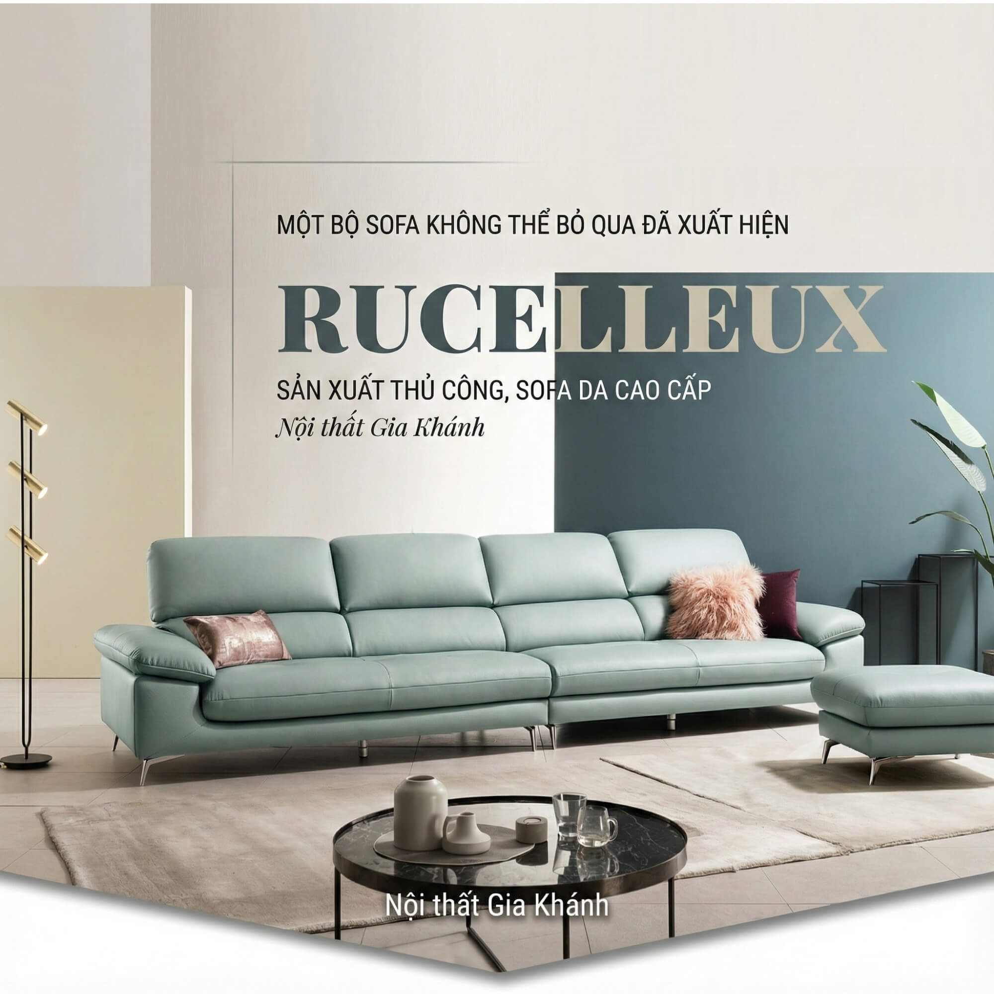 Sofa RUCELLEUX - Sofa Băng Cỡ Lớn Thiết Kế Tối Giản Hiện Đại