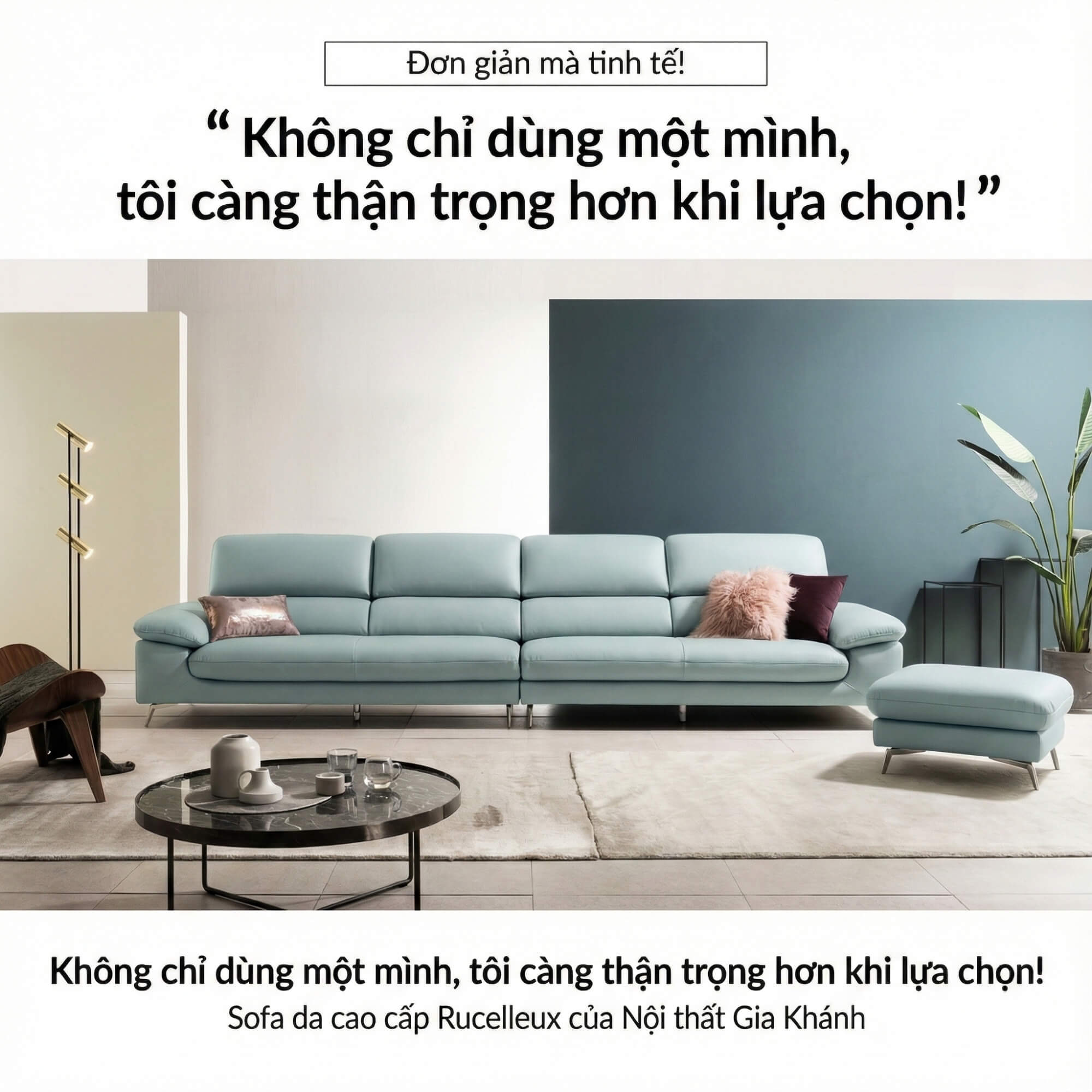 Sofa RUCELLEUX - Sofa Băng Cỡ Lớn Thiết Kế Tối Giản Hiện Đại
