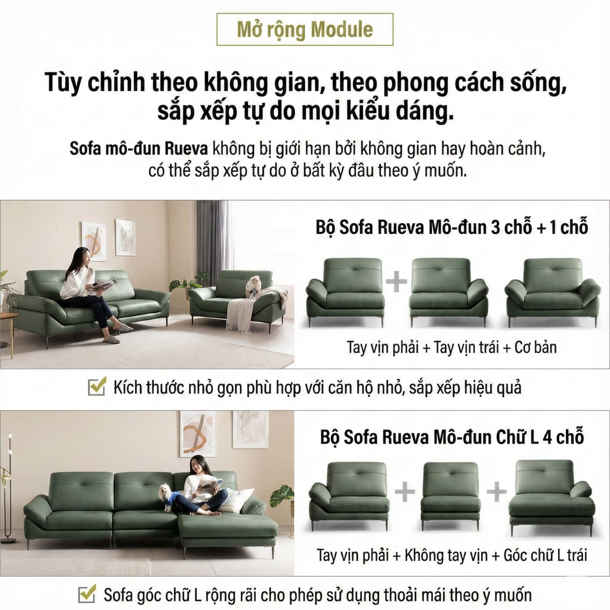 Sofa RUEVA - Sofa Đơn Cỡ Lớn Thư Giãn Cho Gia Đình 