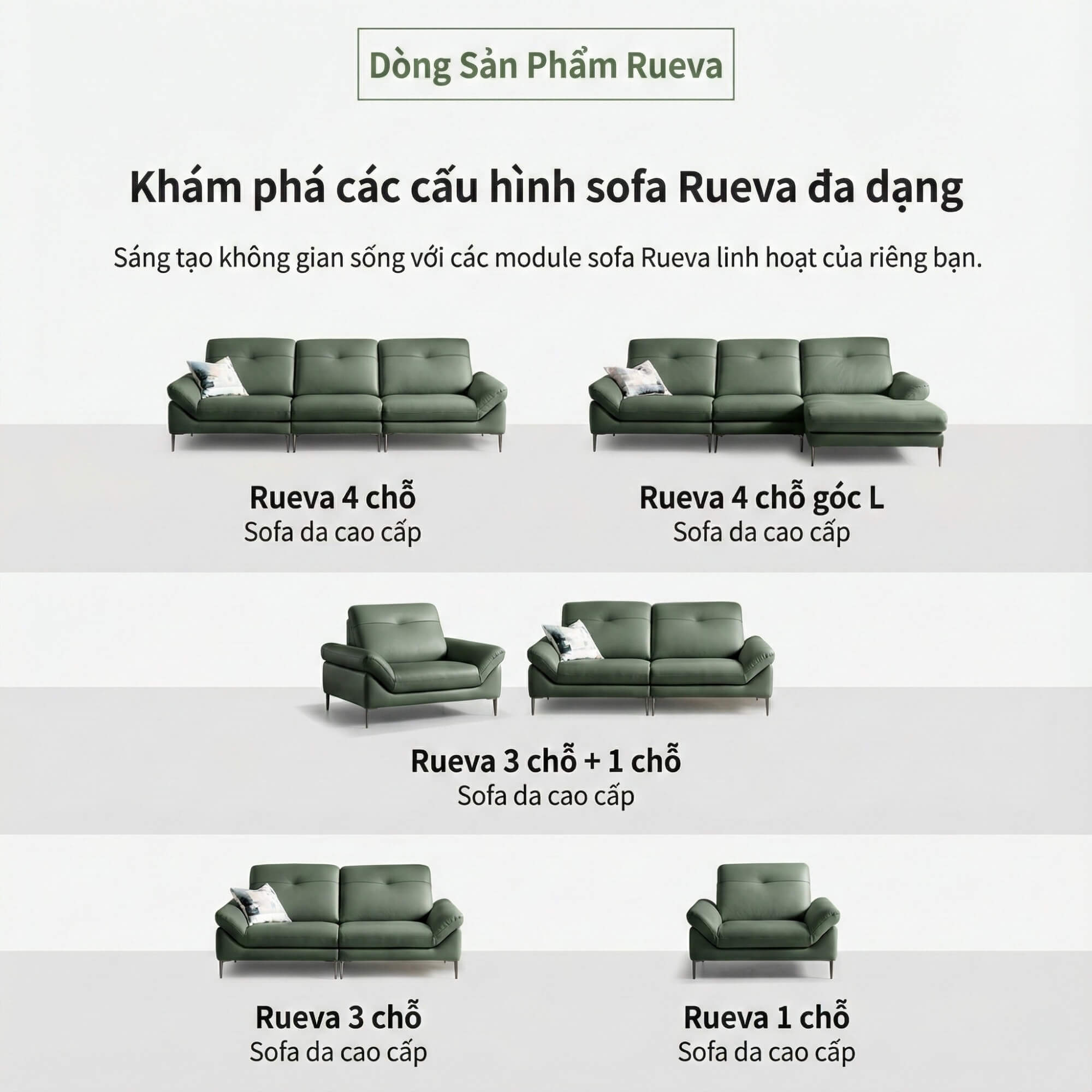 Sofa RUEVA - Sofa Đơn Cỡ Lớn Thư Giãn Cho Gia Đình 